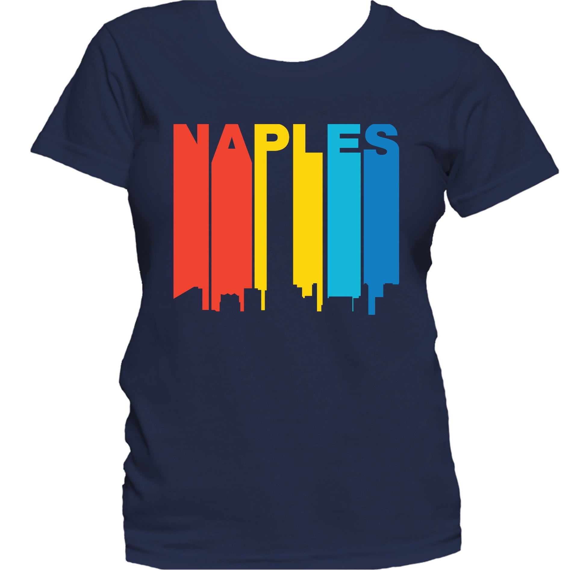 Retro 1970's Style Naples Florida Skyline Women's T-Shirt