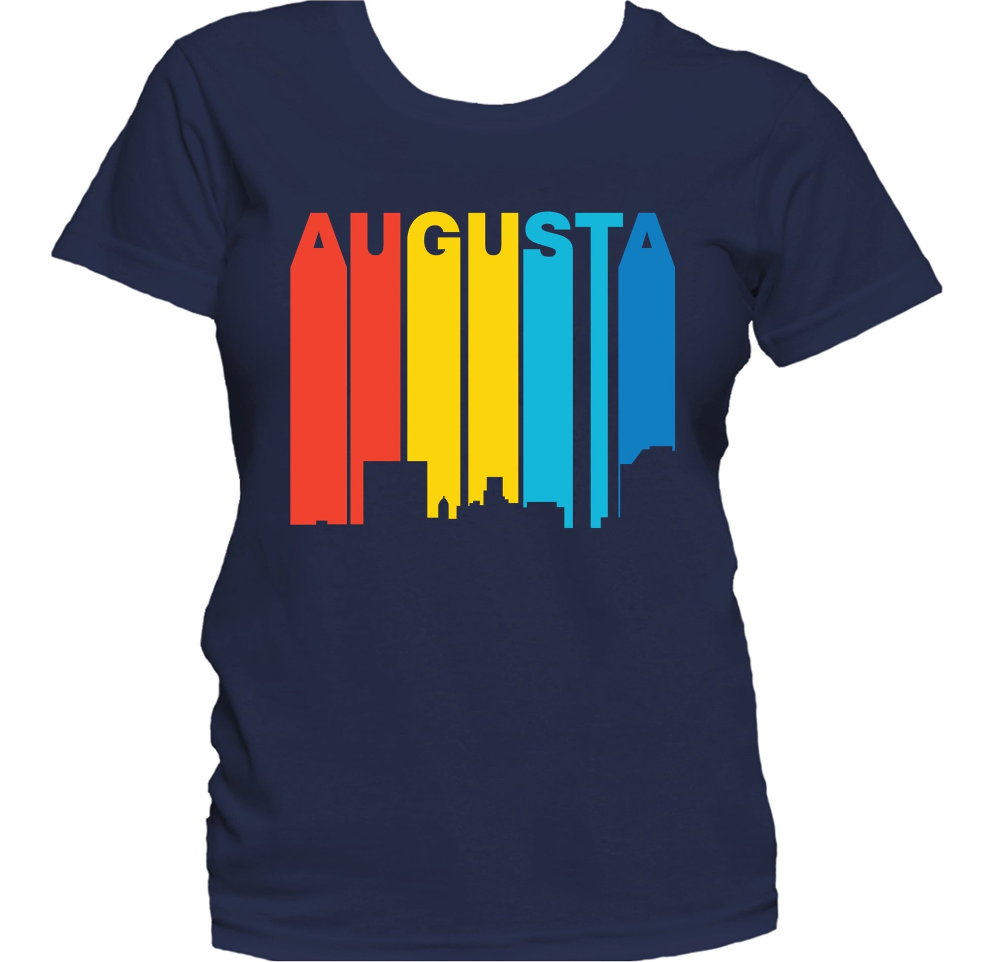Retro 1970's Style Augusta Georgia Skyline Women's T-Shirt