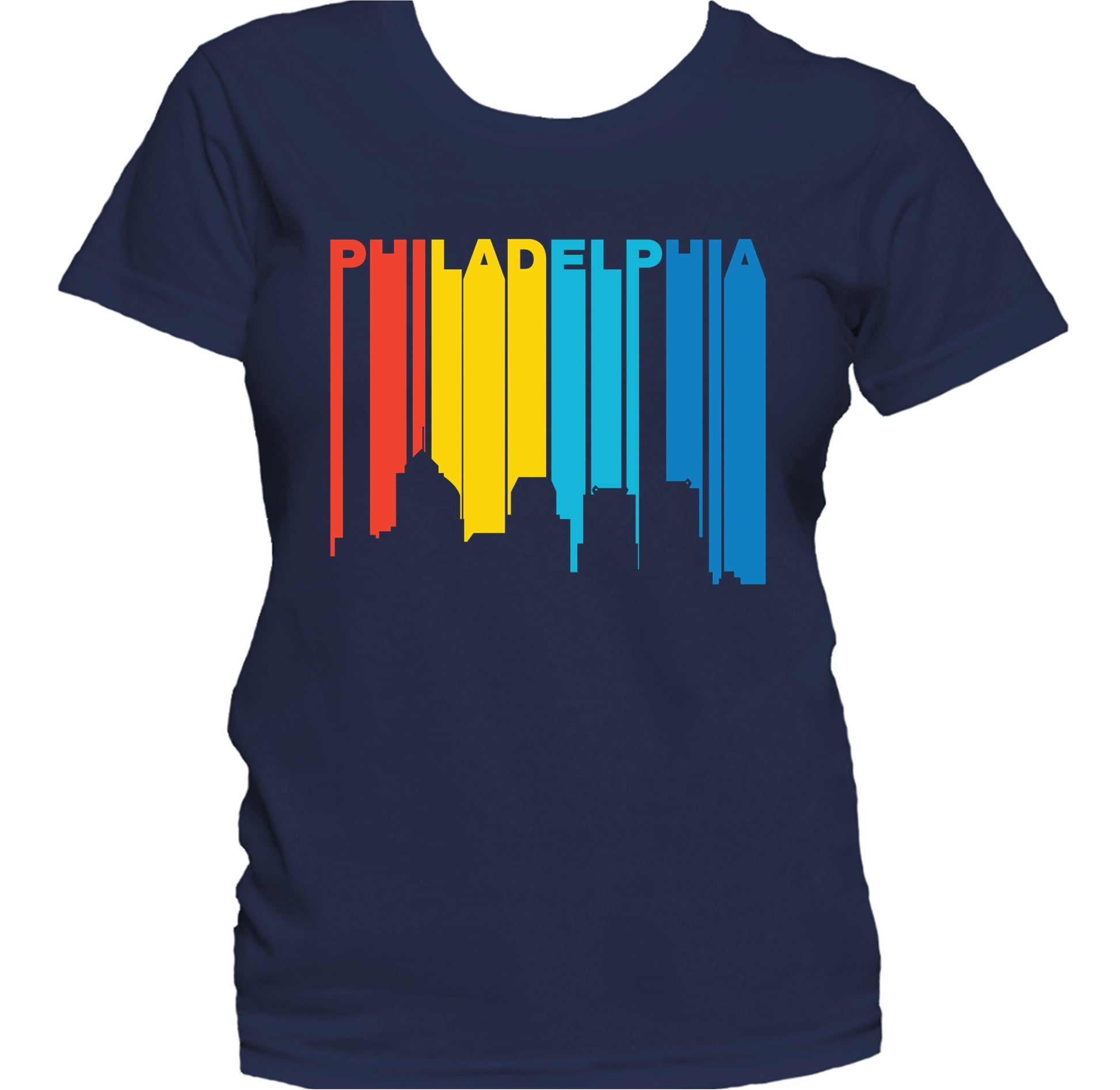 Retro 1970's Style Philadelphia Pennsylvania Skyline Women's T-Shirt