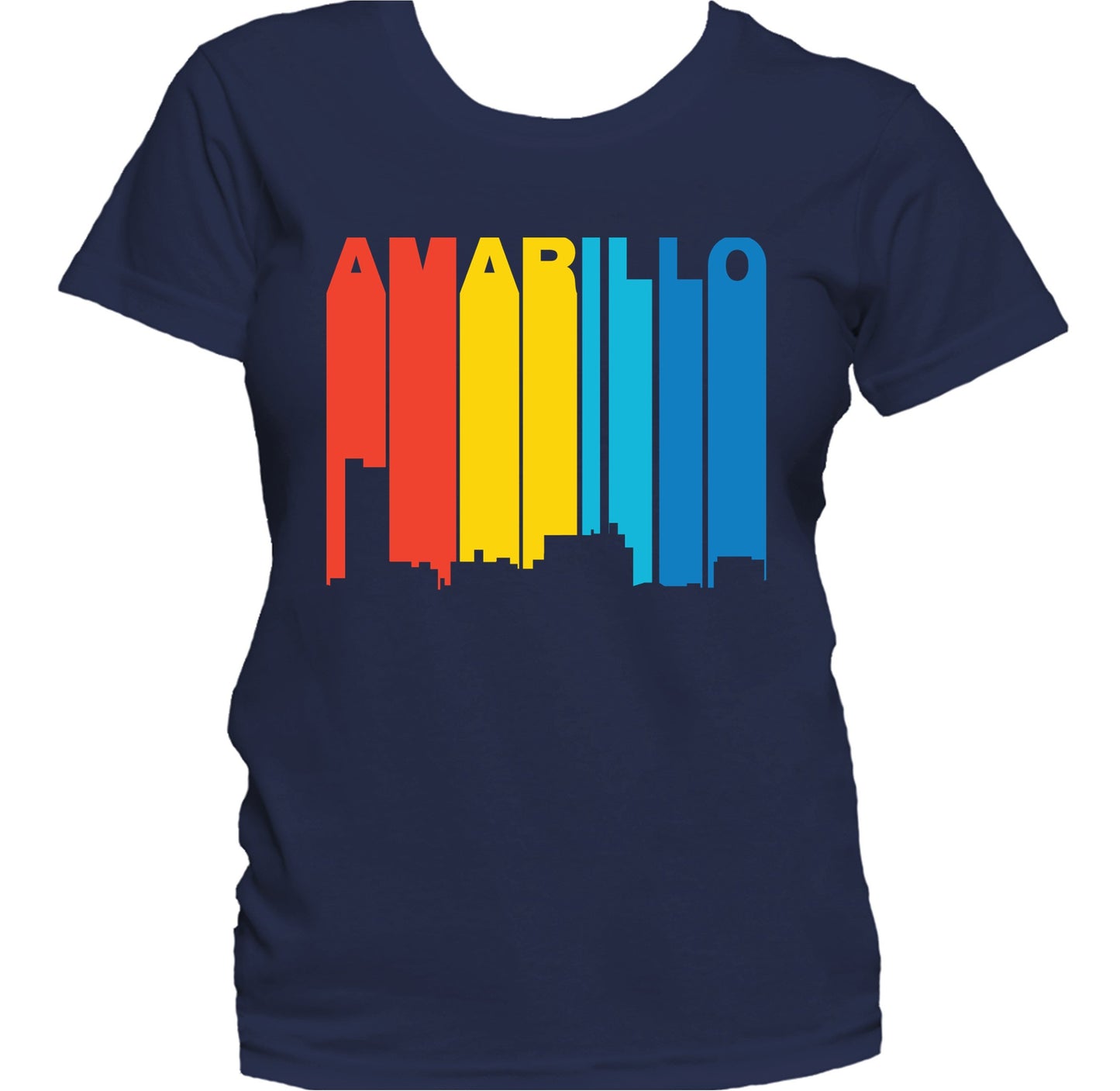 Retro 1970's Style Amarillo Texas Skyline Women's T-Shirt
