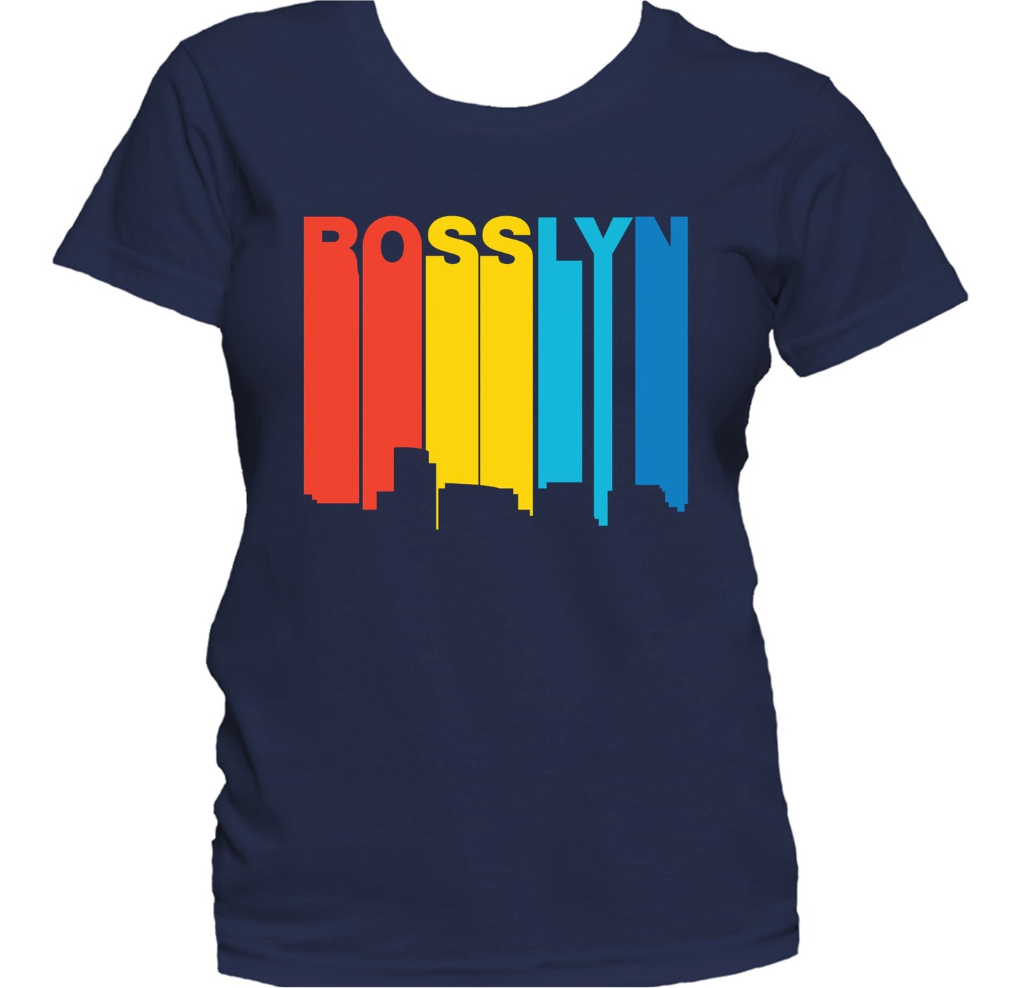 Retro 1970's Style Rosslyn Virginia Skyline Women's T-Shirt