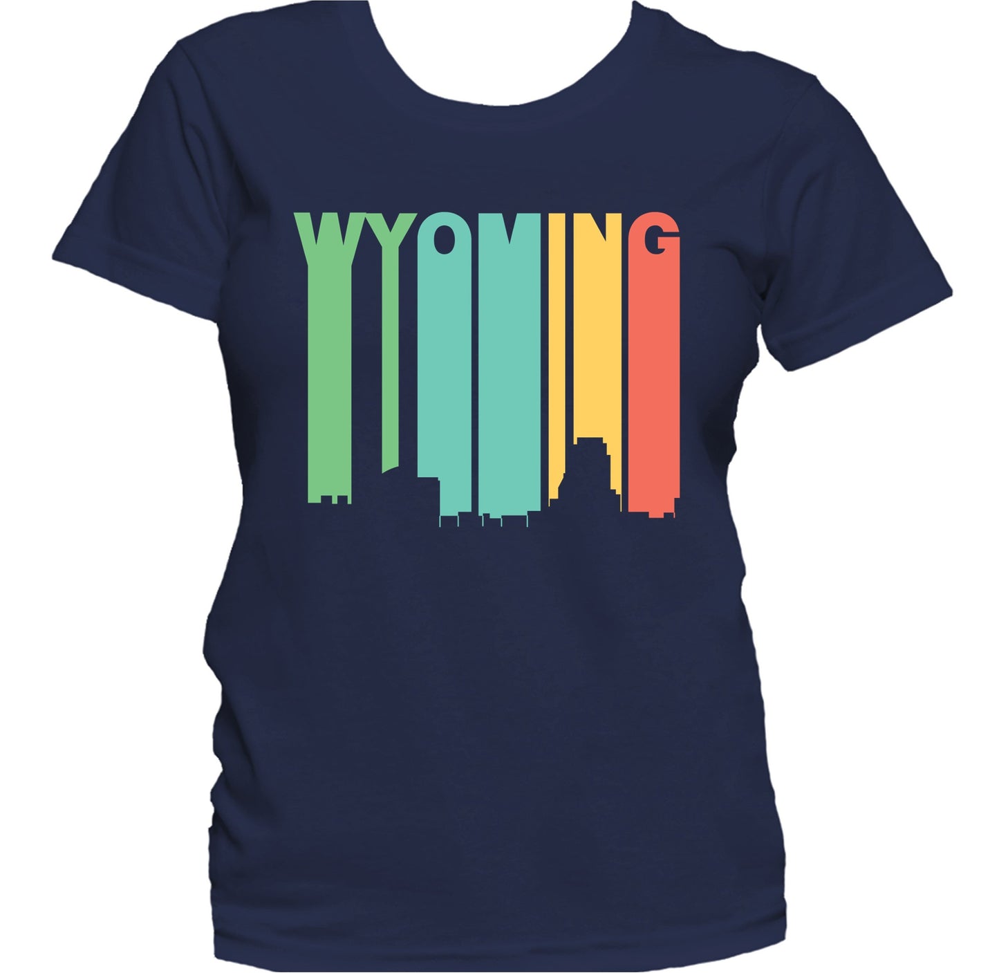 Retro 1970's Style Wyoming Michigan Skyline Women's T-Shirt
