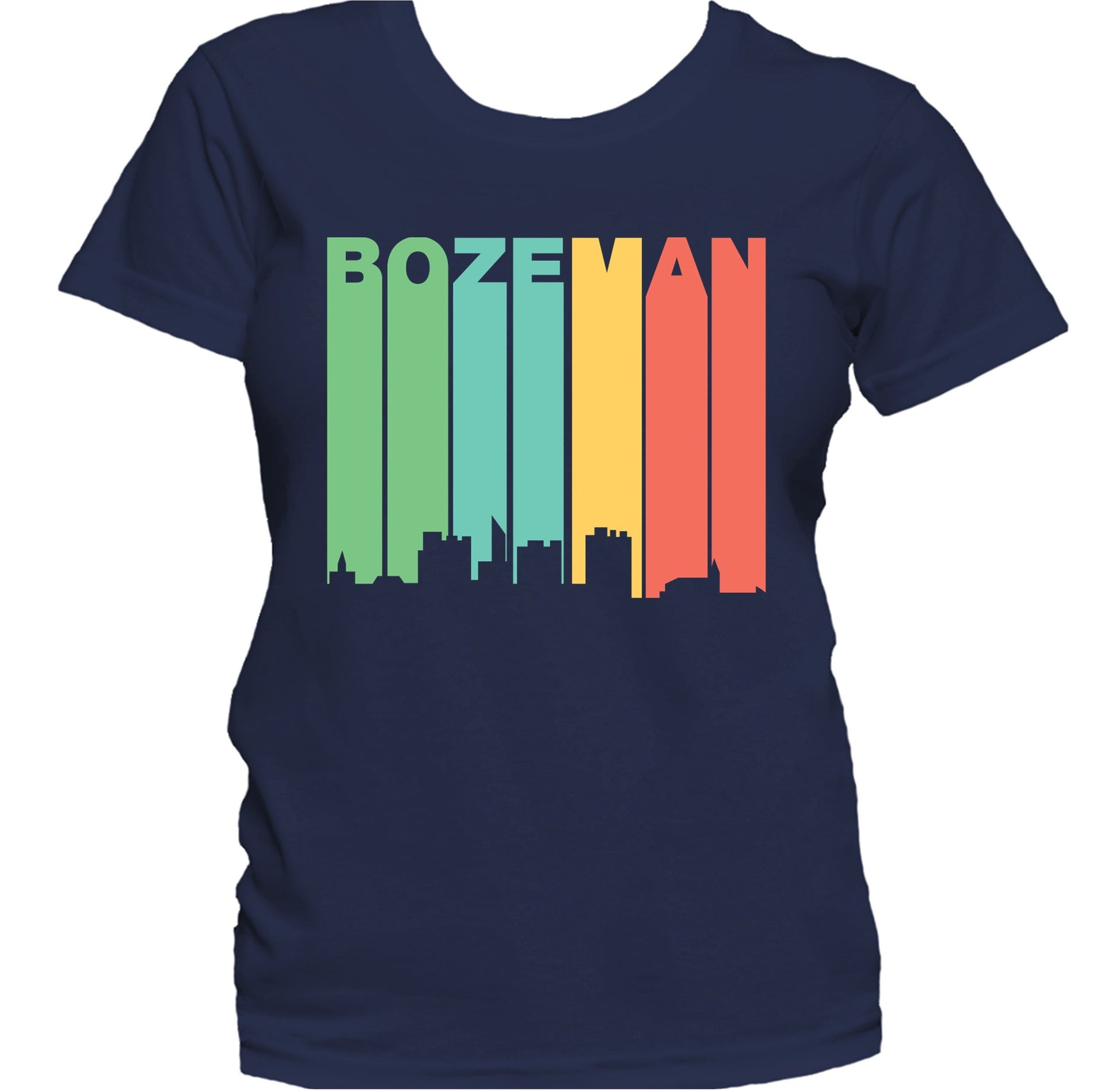 Retro 1970's Style Bozeman Montana Skyline Women's T-Shirt