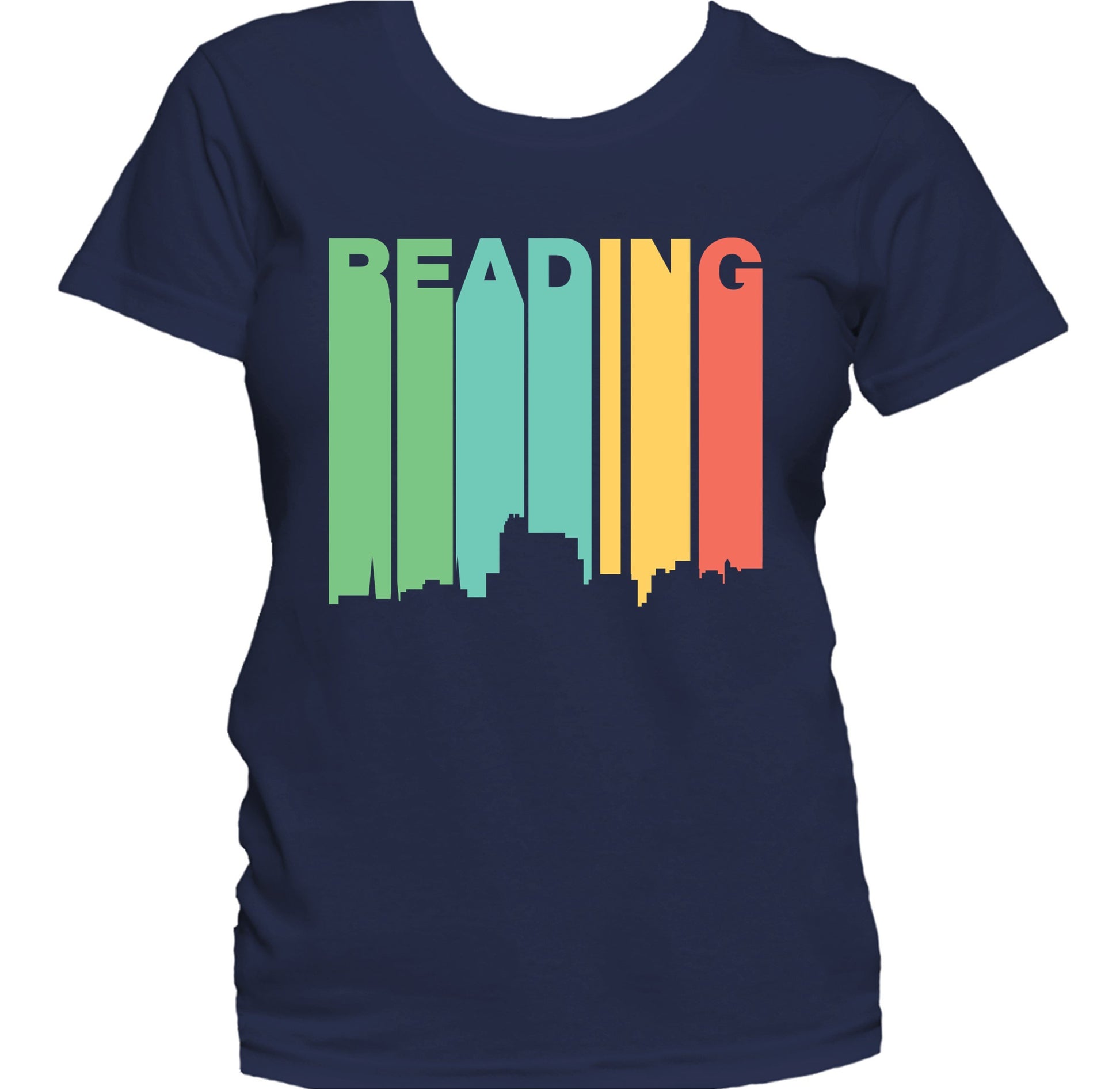Retro 1970's Style Reading Pennsylvania Skyline Women's T-Shirt