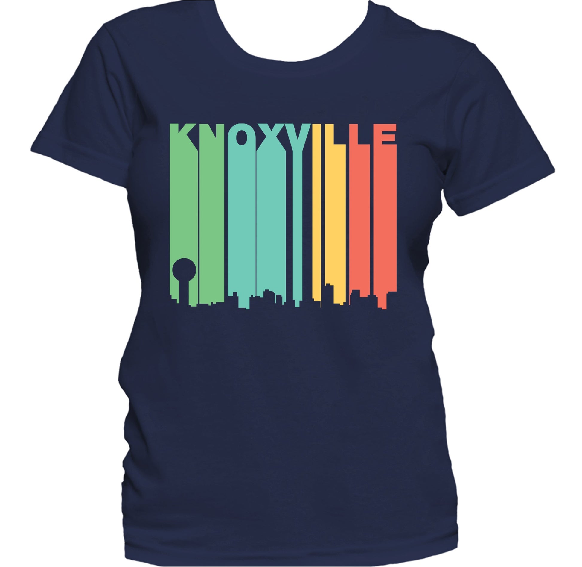 Retro 1970's Style Knoxville Tennessee Skyline Women's T-Shirt
