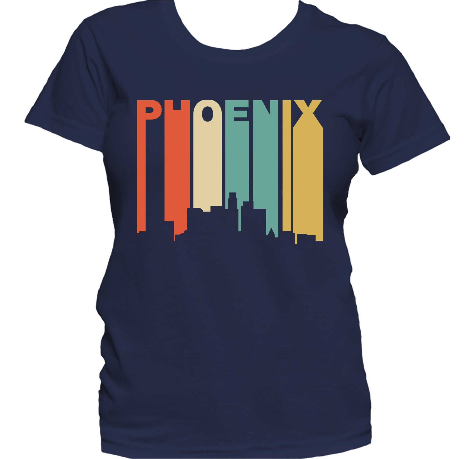 Retro 1970's Style Phoenix Arizona Skyline Women's T-Shirt