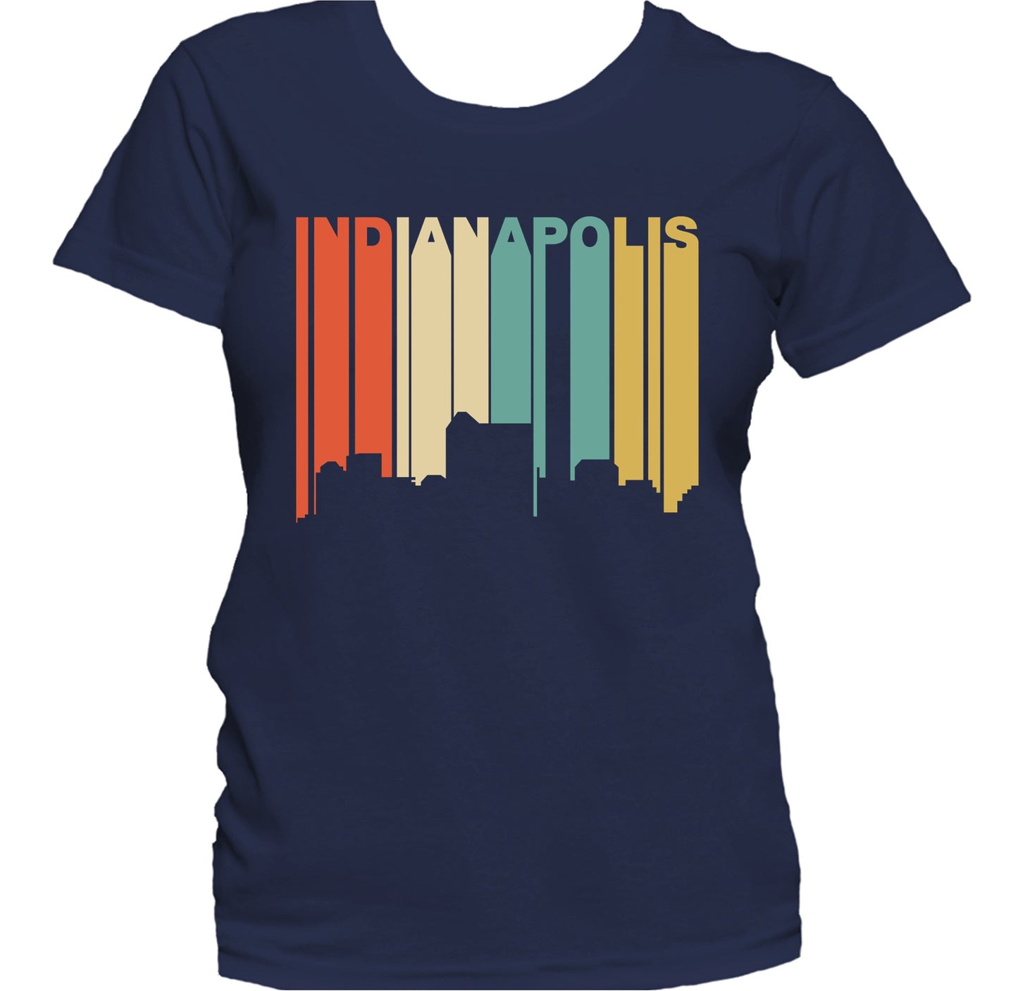 Retro 1970's Style Indianapolis Indiana Skyline Women's T-Shirt