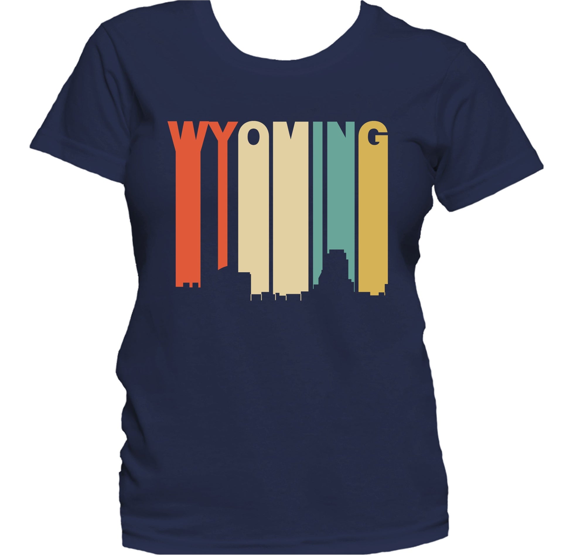 Retro 1970's Style Wyoming Michigan Skyline Women's T-Shirt
