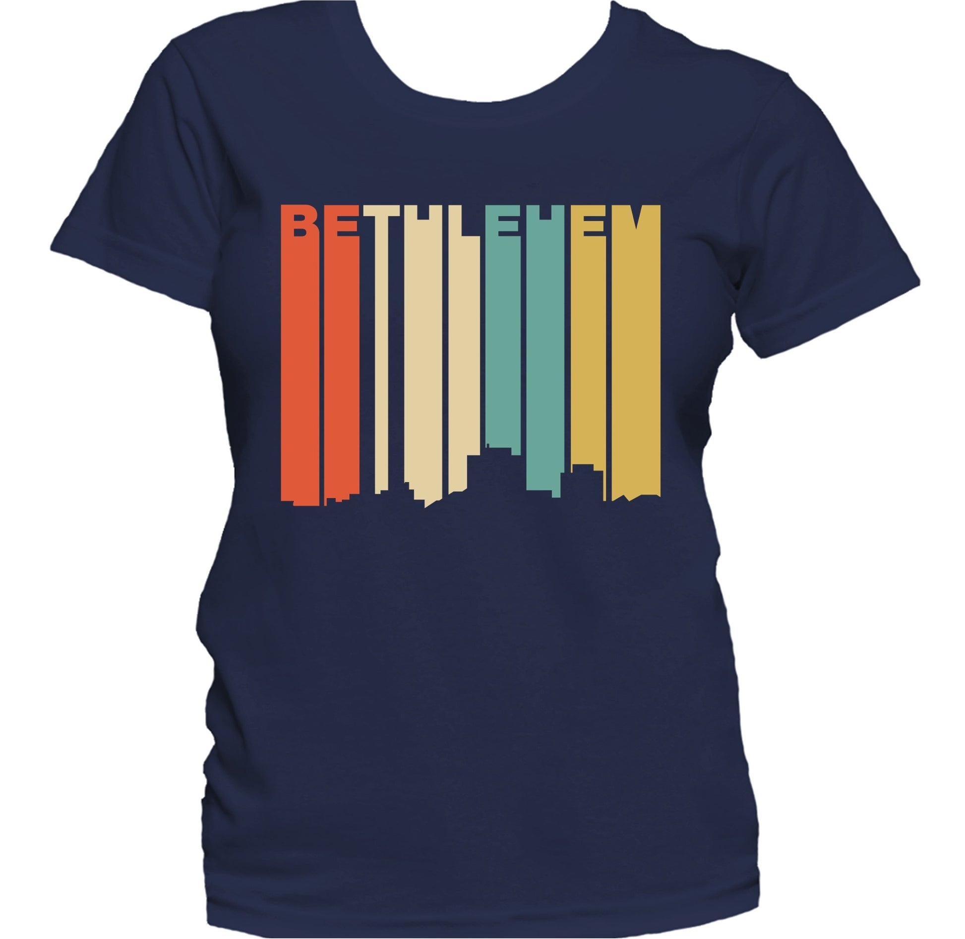 Retro 1970's Style Bethlehem Pennsylvania Skyline Women's T-Shirt