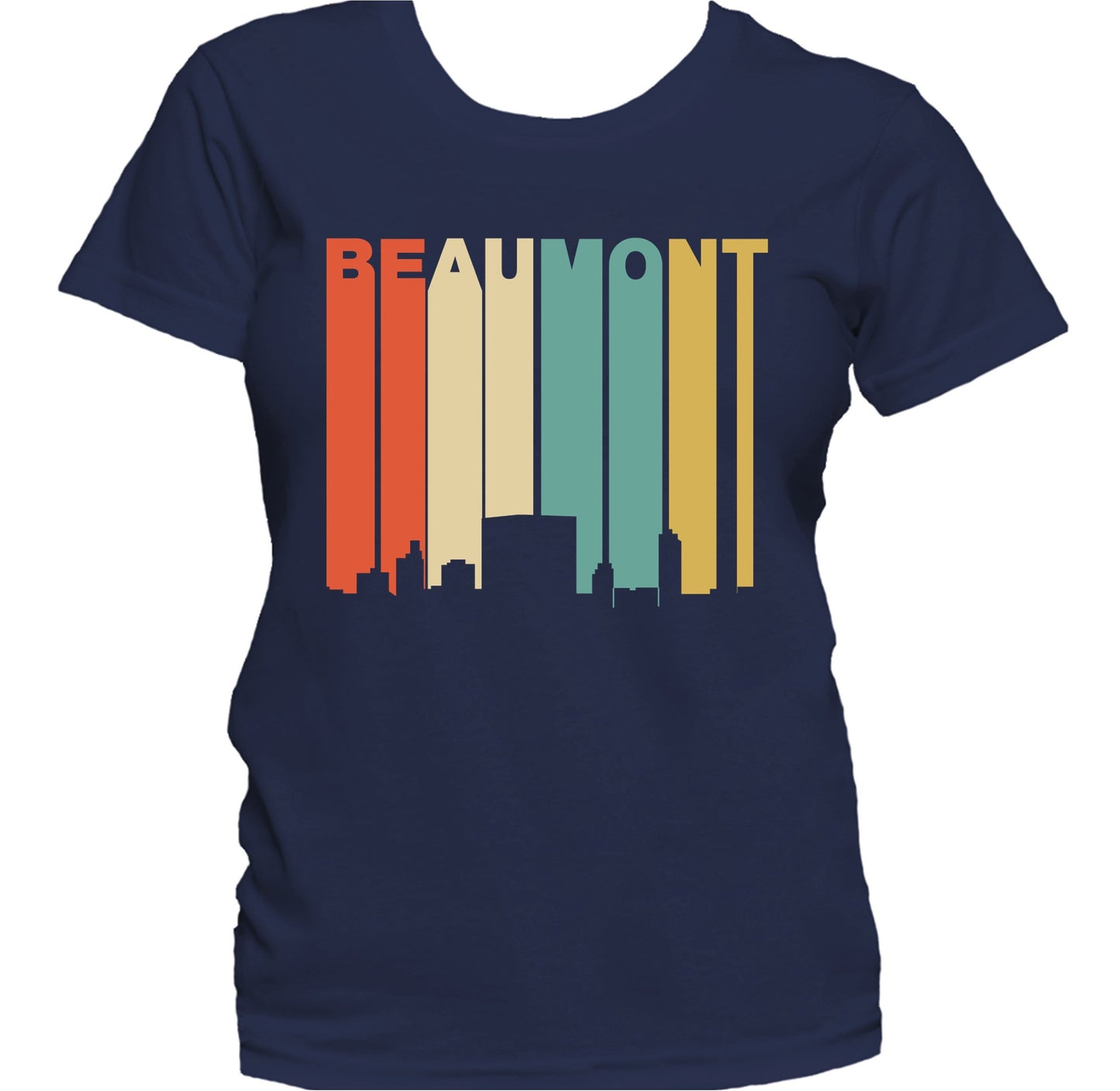 Retro 1970's Style Beaumont Texas Skyline Women's T-Shirt