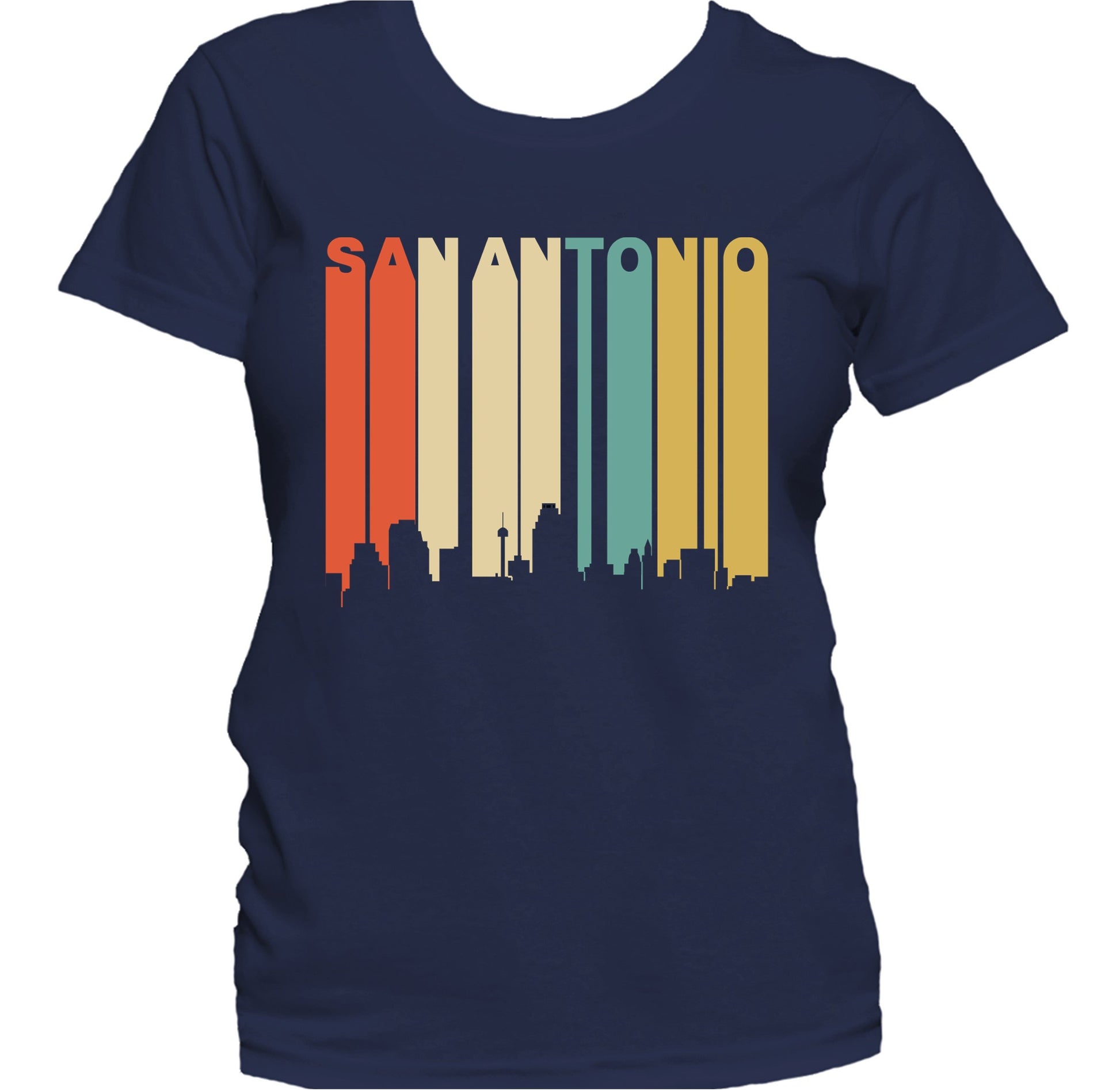 Retro 1970's Style San Antonio Texas Skyline Women's T-Shirt