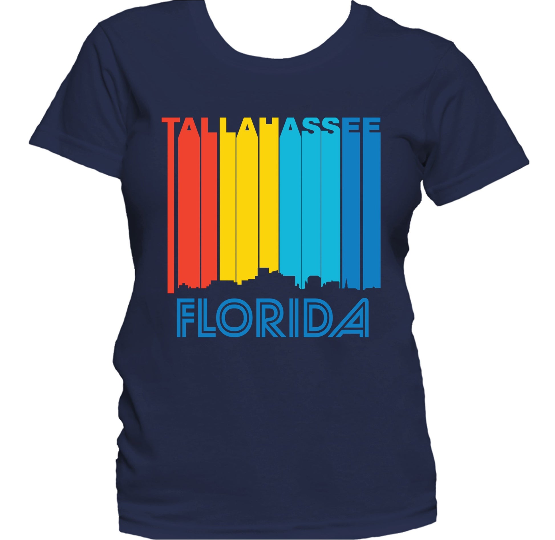 Retro 1970's Style Tallahassee Florida Skyline Women's T-Shirt