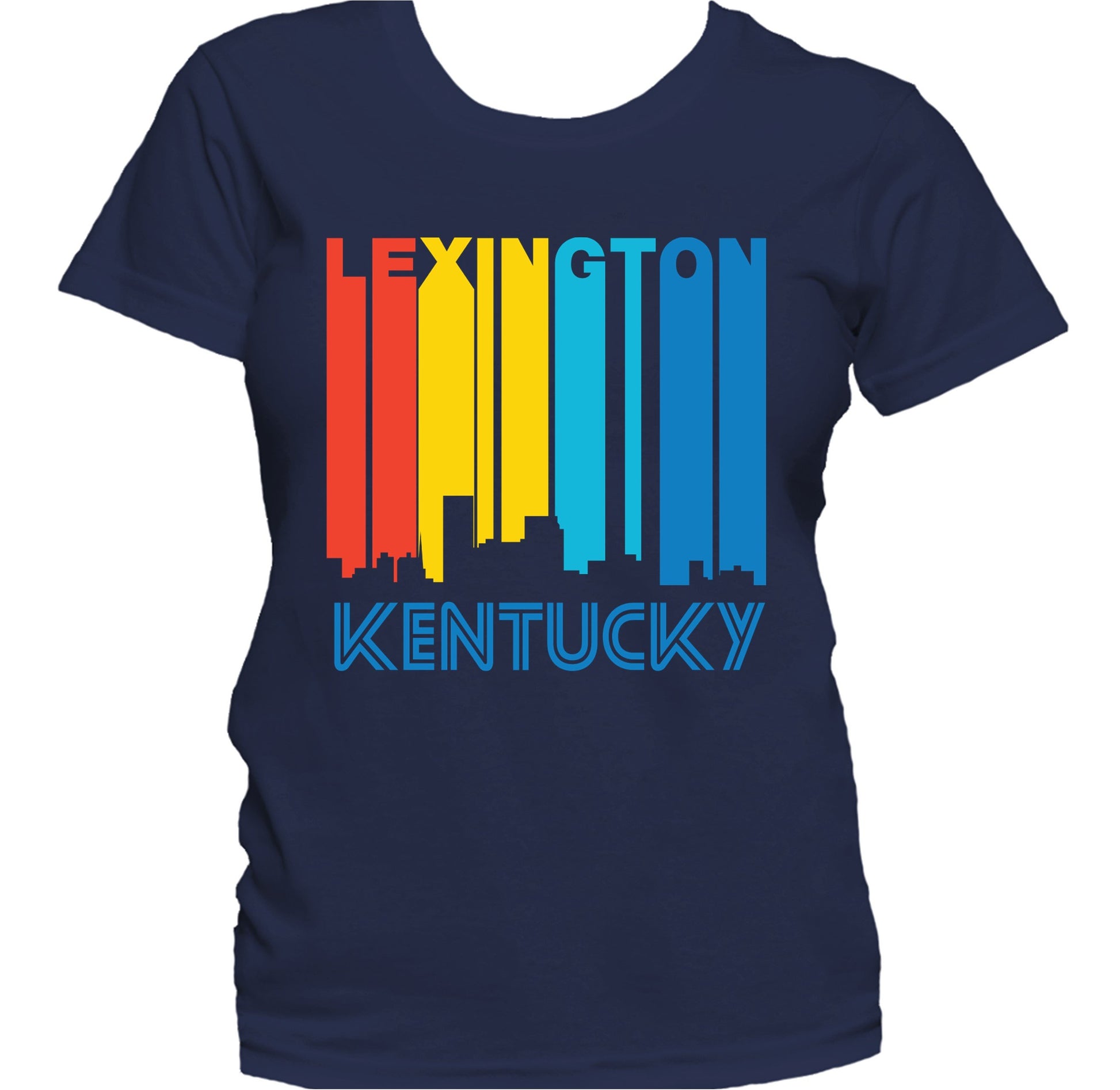 Retro 1970's Style Lexington Kentucky Skyline Women's T-Shirt