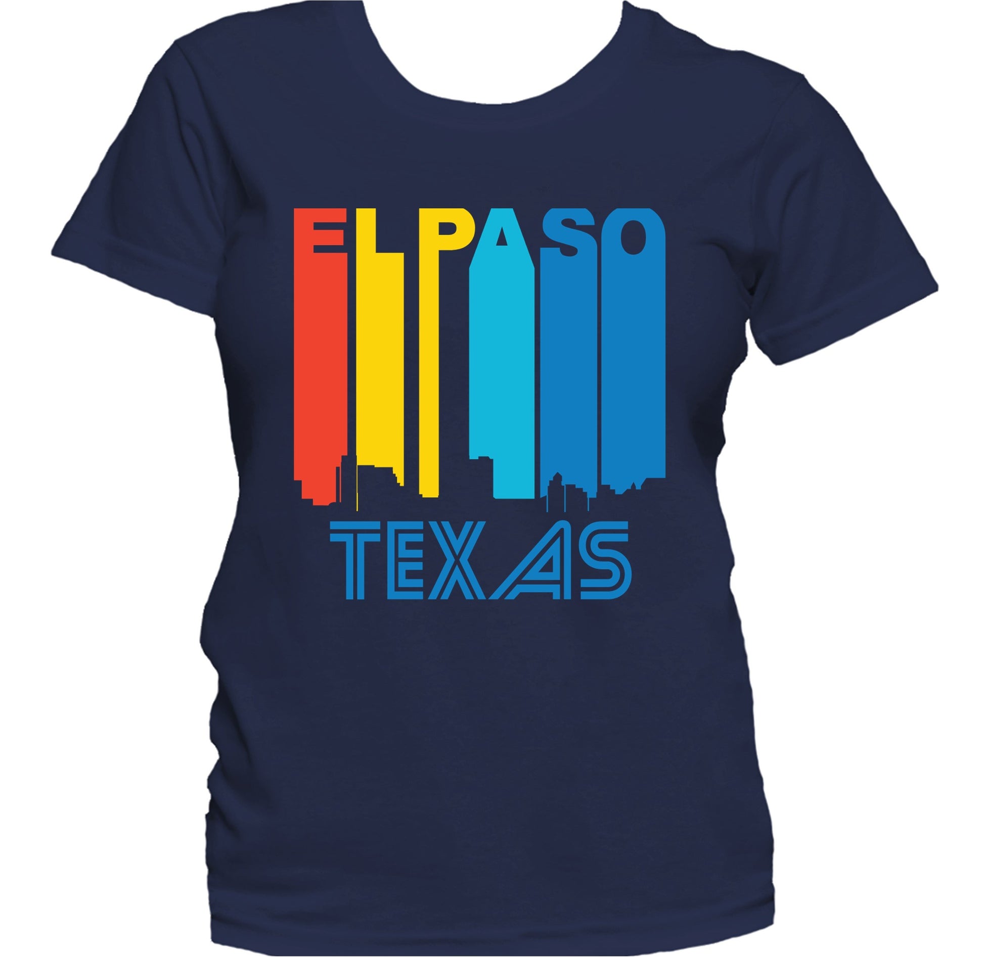 Retro 1970's Style El Paso Texas Skyline Women's T-Shirt