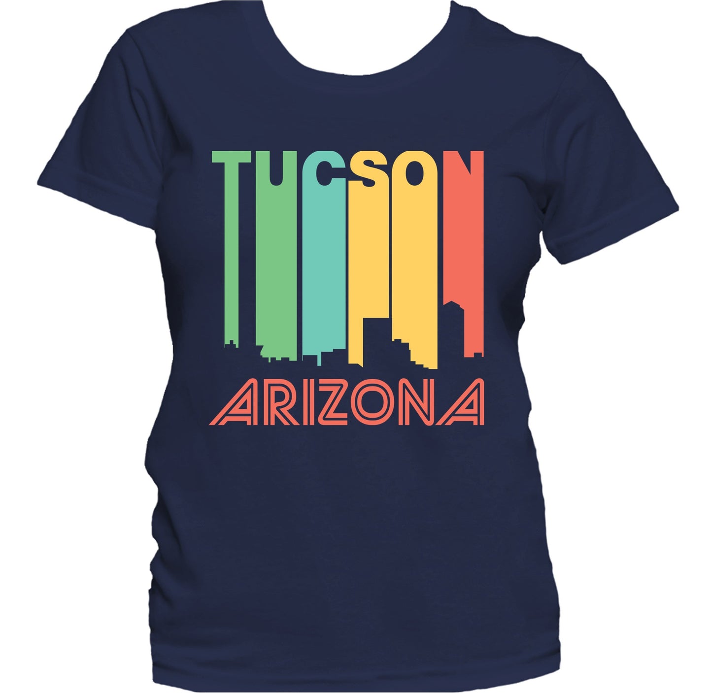 Retro 1970's Style Tucson Arizona Skyline Women's T-Shirt