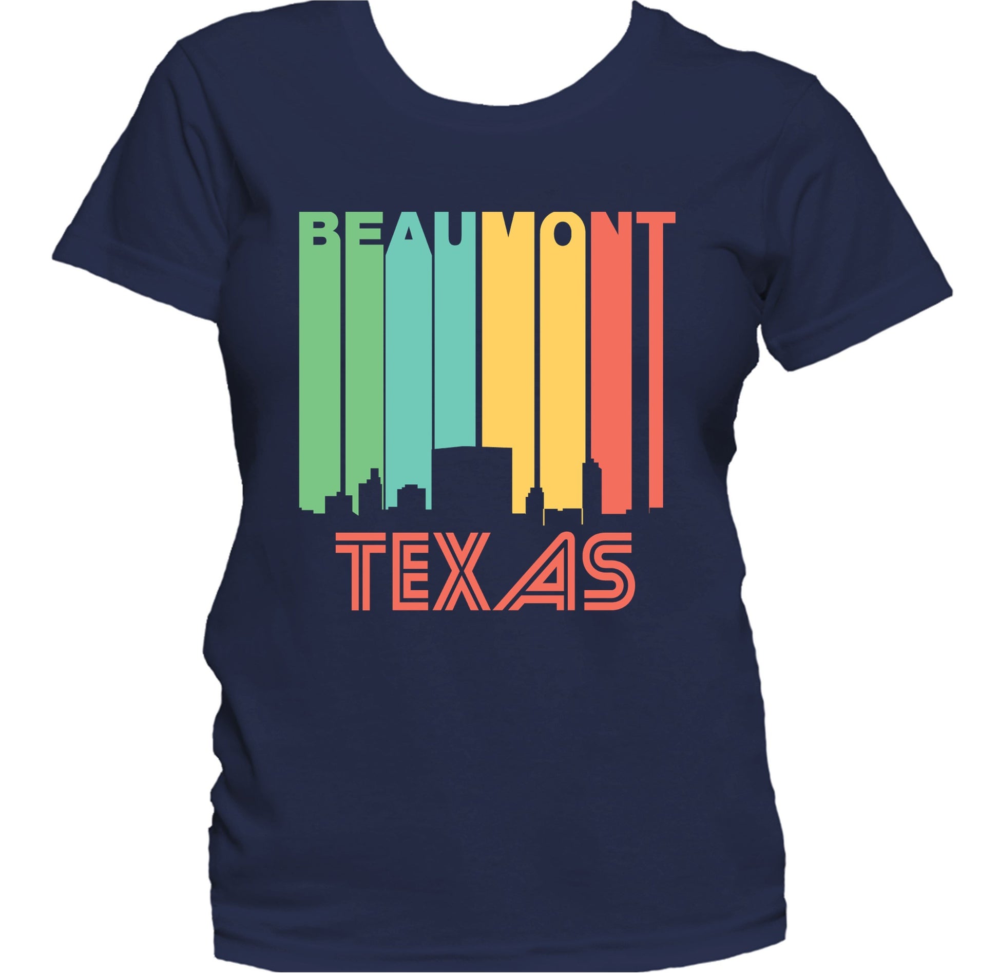 Retro 1970's Style Beaumont Texas Skyline Women's T-Shirt