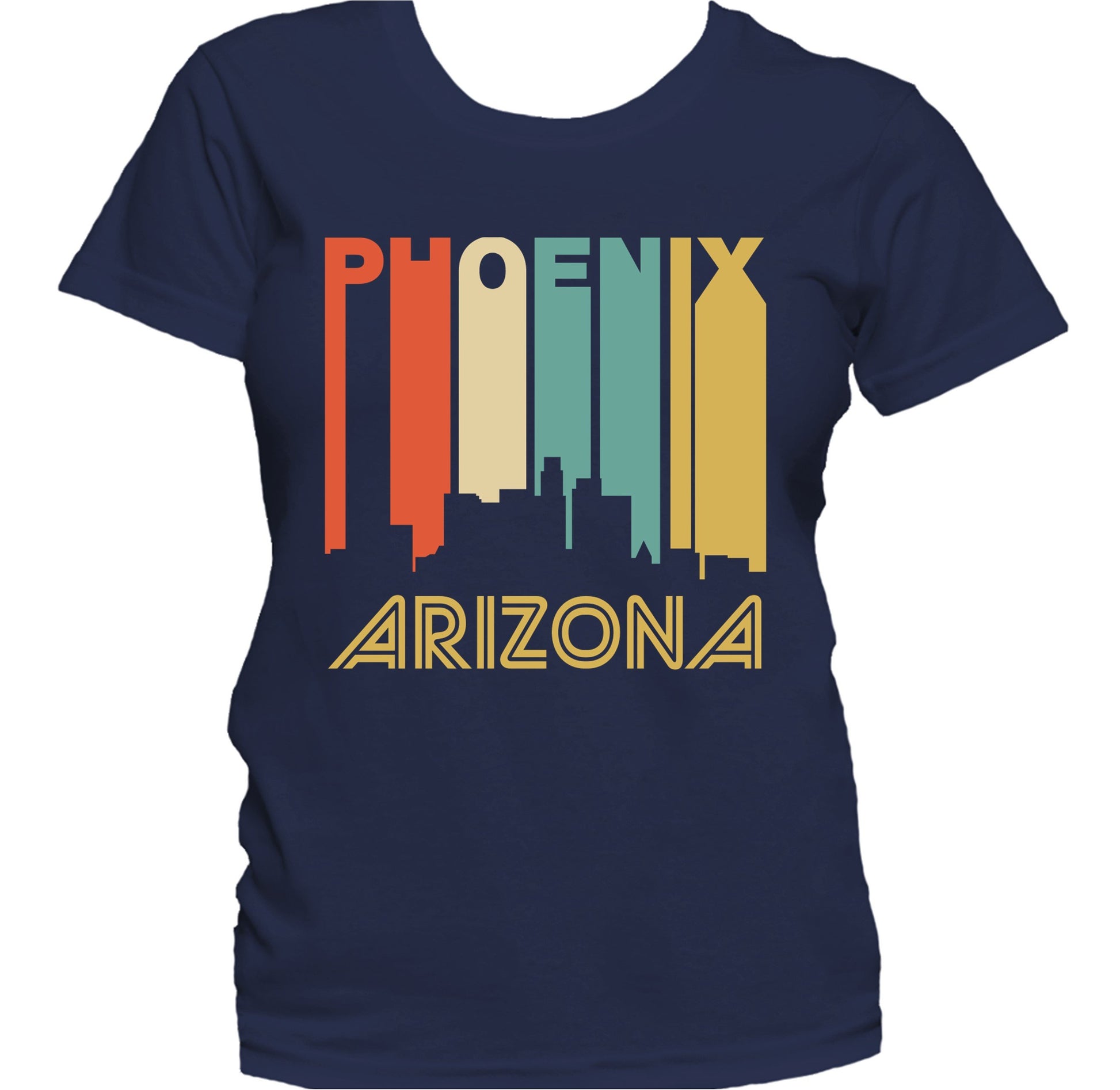 Retro 1970's Style Phoenix Arizona Skyline Women's T-Shirt