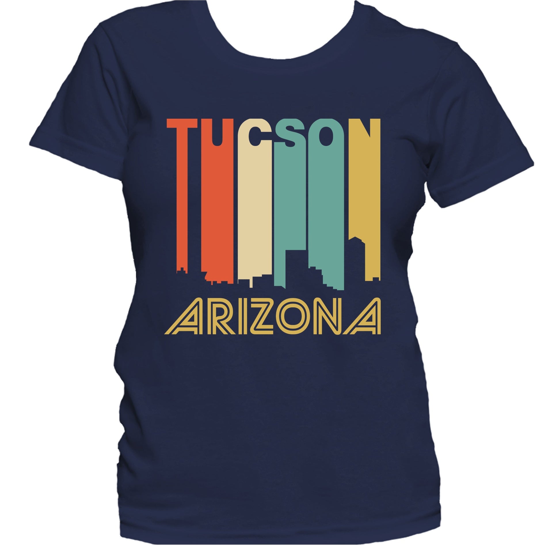 Retro 1970's Style Tucson Arizona Skyline Women's T-Shirt