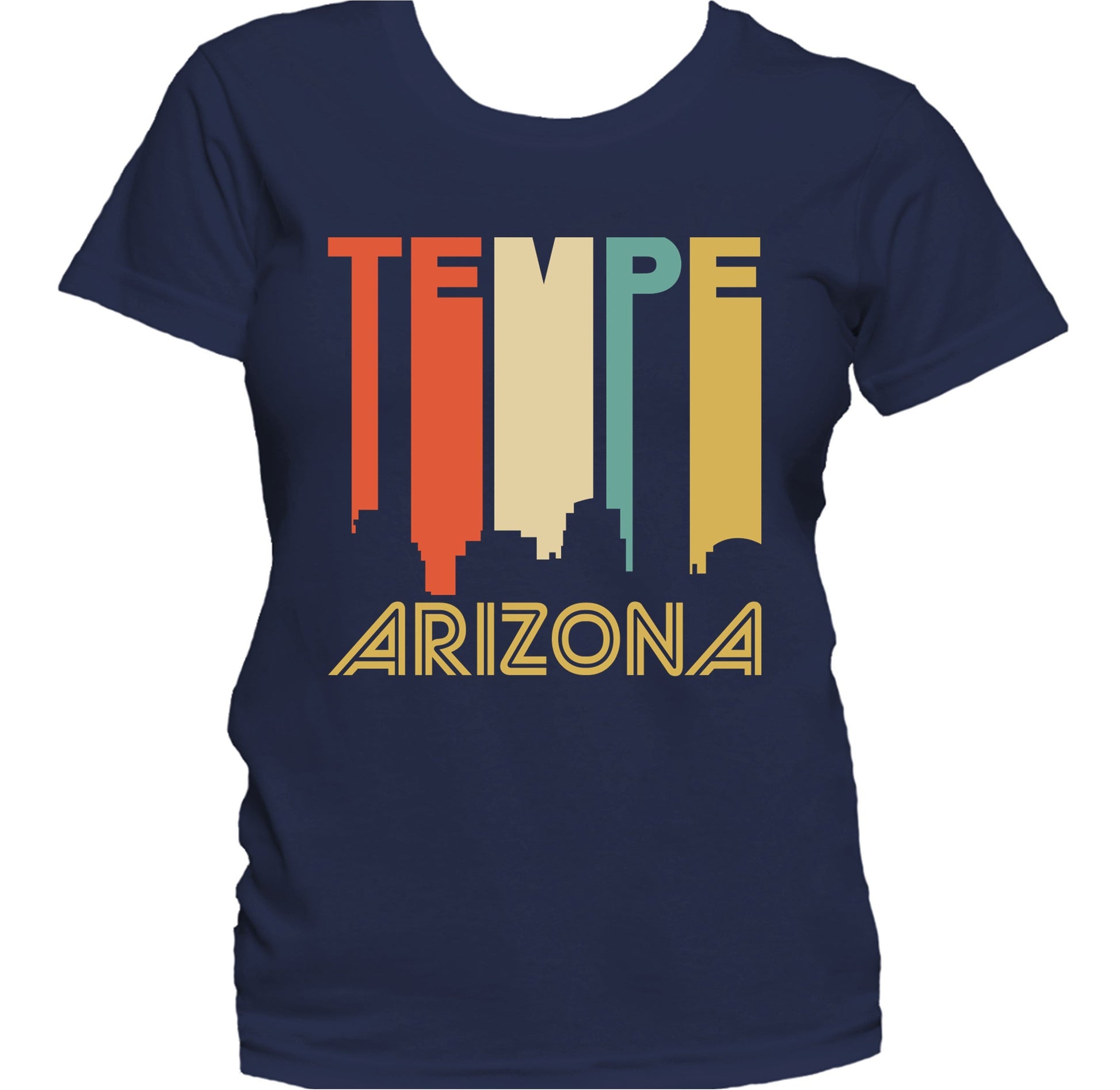 Retro 1970's Style Tempe Arizona Skyline Women's T-Shirt