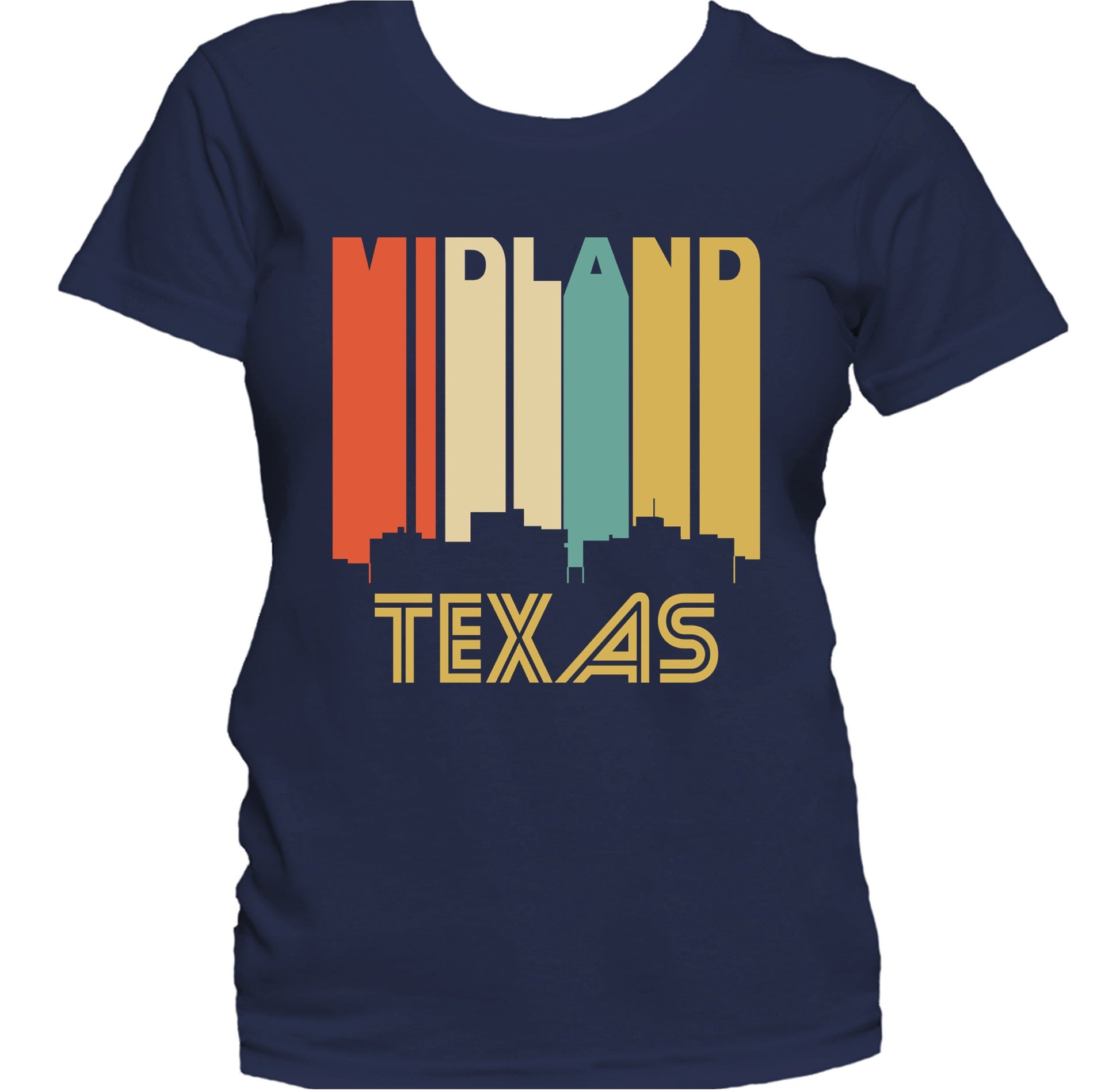 Retro 1970's Style Midland Texas Skyline Women's T-Shirt