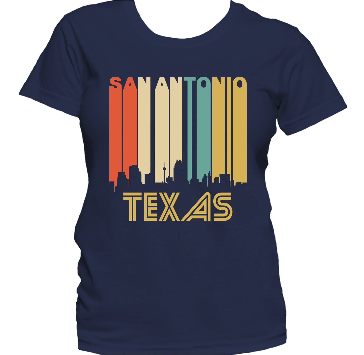 Retro 1970's Style San Antonio Texas Skyline Women's T-Shirt