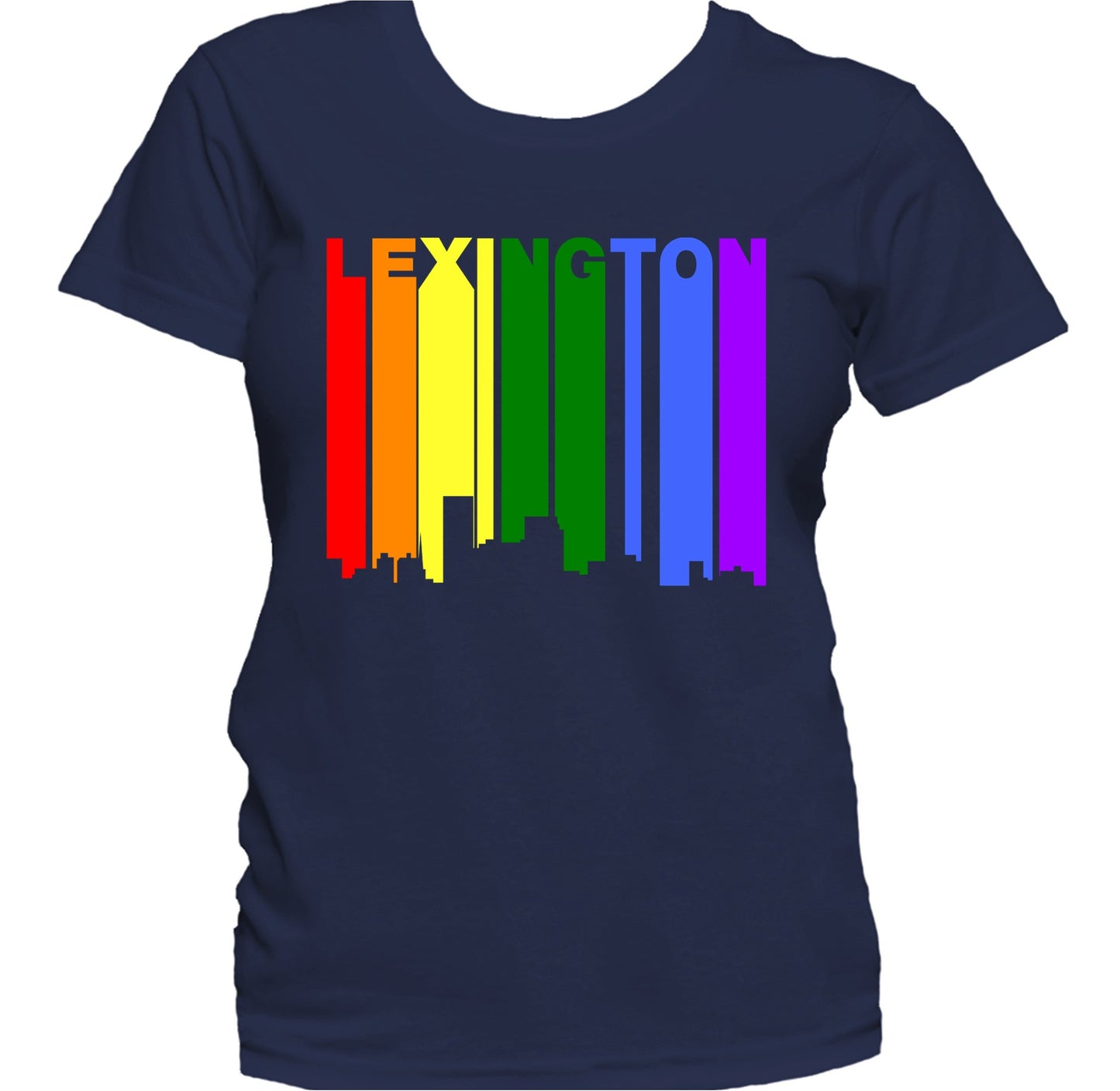 Lexington Kentucky LGBTQ Gay Pride Rainbow Skyline Women's T-Shirt