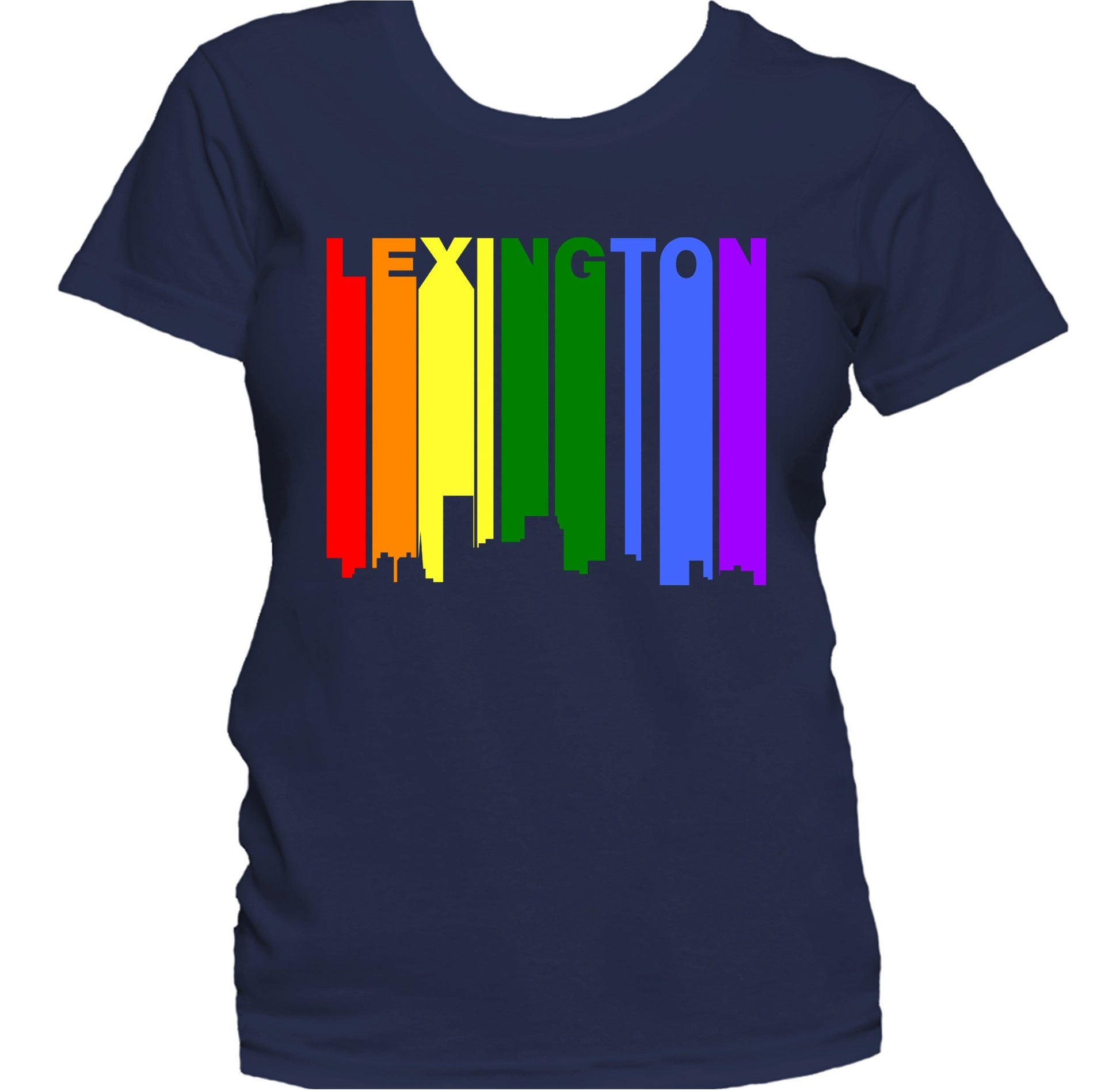 Lexington Kentucky LGBTQ Gay Pride Rainbow Skyline Women's T-Shirt