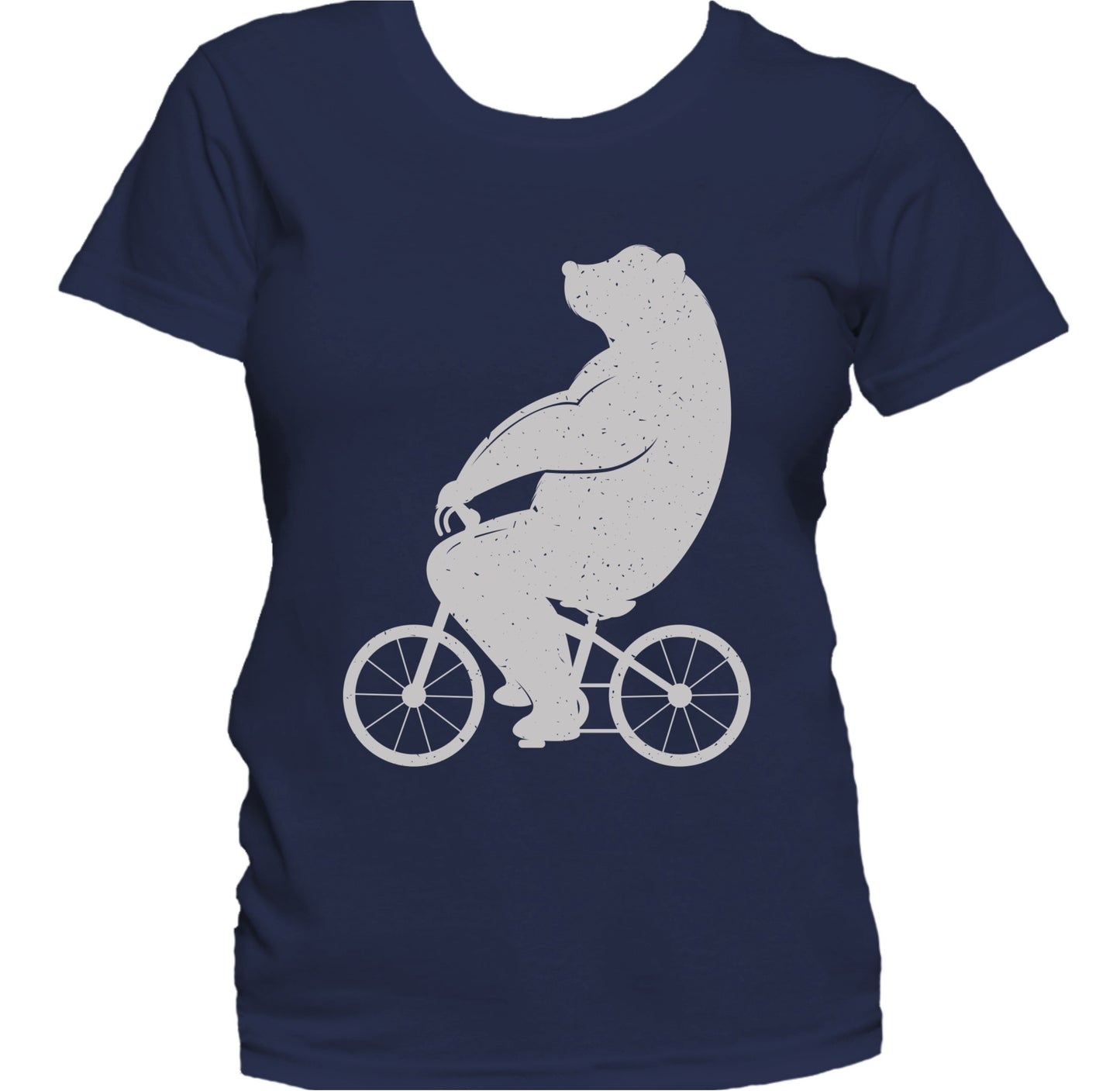 Bear Riding A Bike Vintage Retro Style Funny Women's T-Shirt