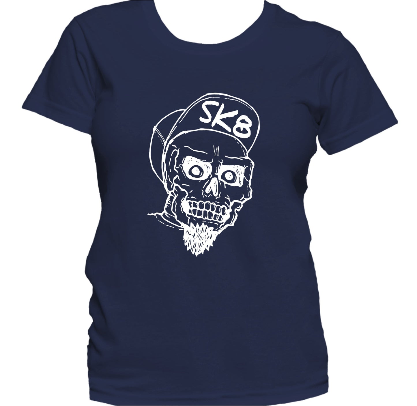SK8 Skull Skateboarding Skateboarder Vintage Style Women's T-Shirt
