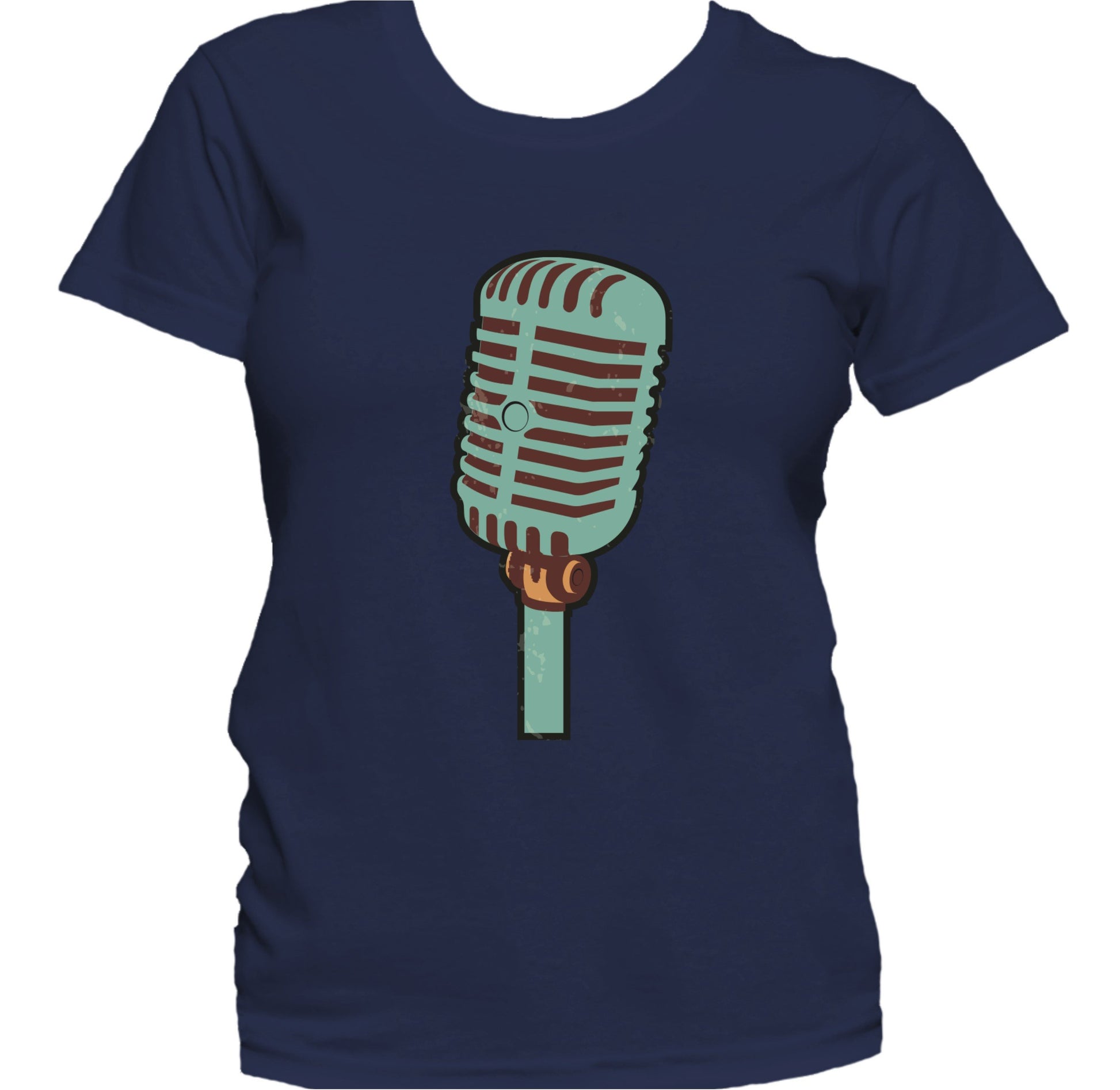Vintage Microphone Retro Music Women's T-Shirt
