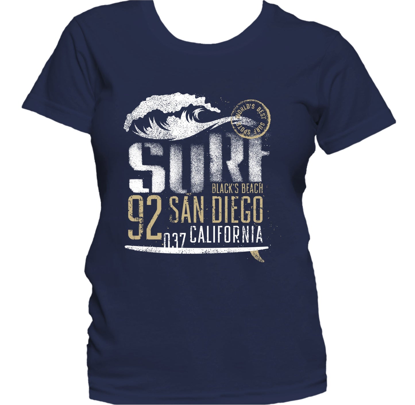 Surf Black's Beach San Diego California Surfing Women's T-Shirt