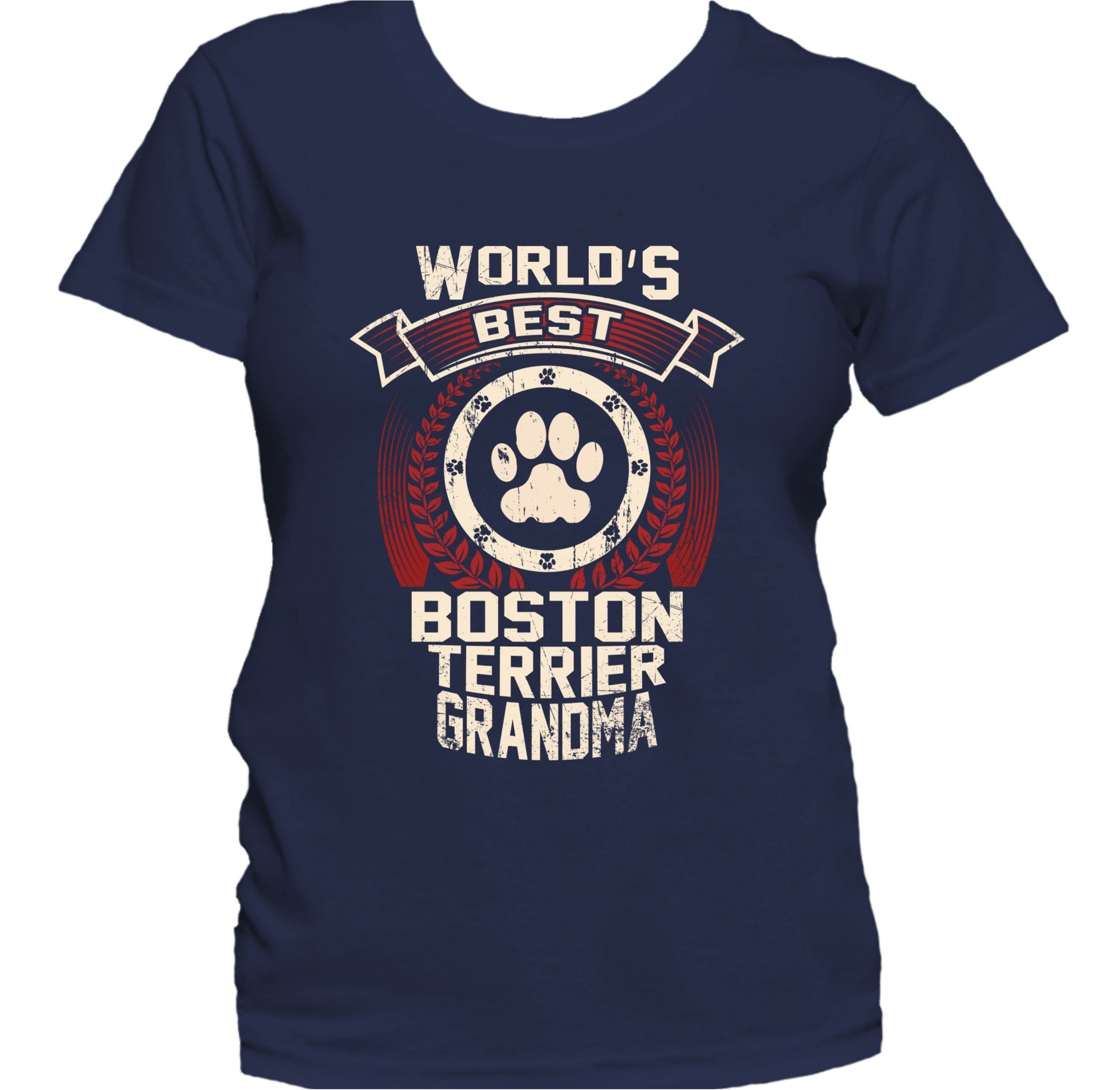 World's Best Boston Terrier Grandma Women's T-Shirt - Dog Grandma Shirt