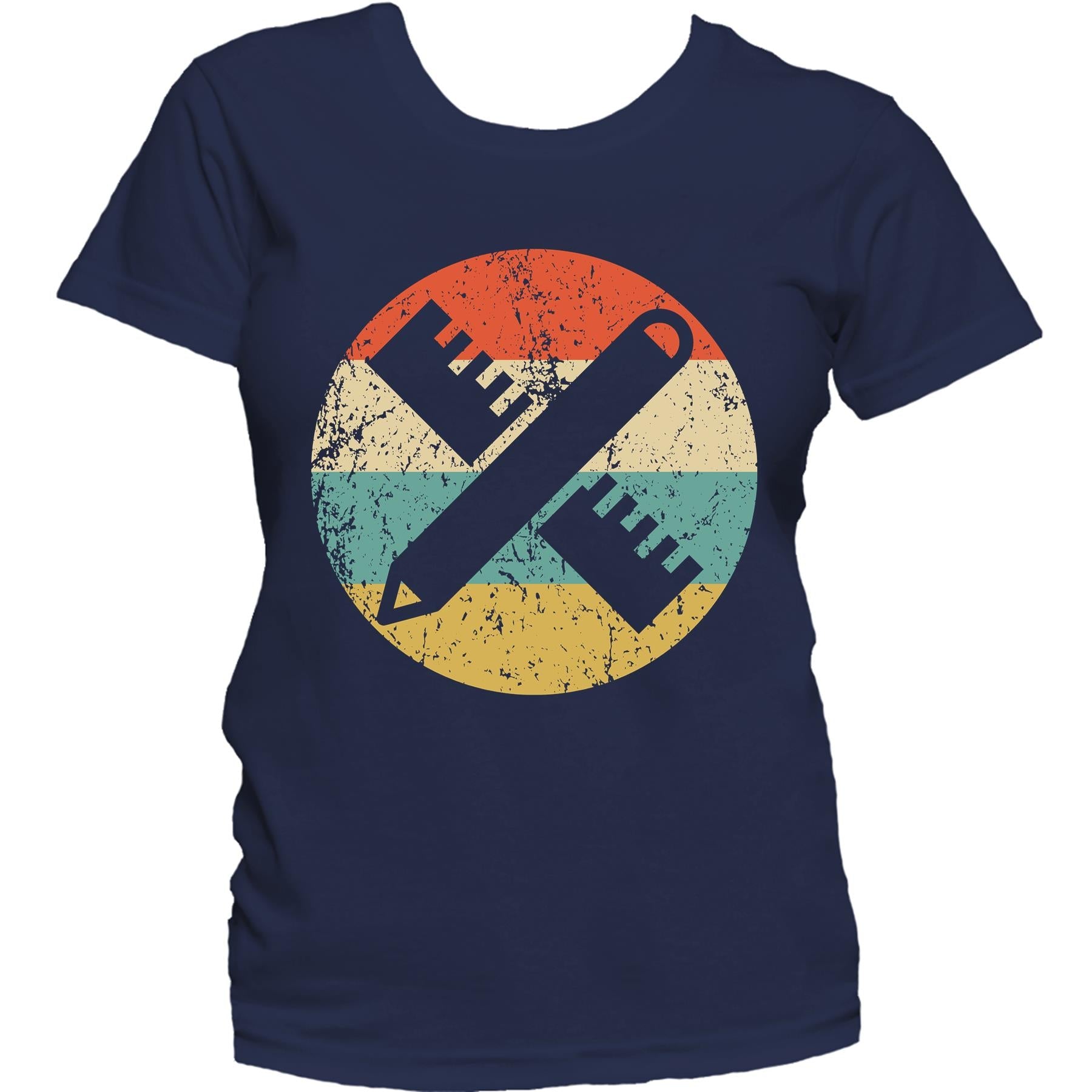 Teacher Shirt - Vintage Retro Ruler Pencil Women's T-Shirt