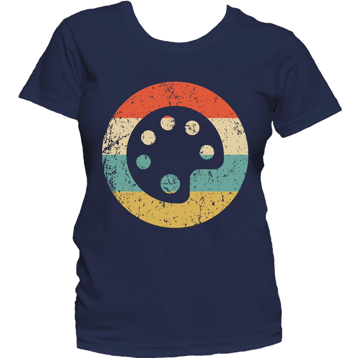 Artist Art Teacher Shirt - Retro Paint Palette Women's T-Shirt