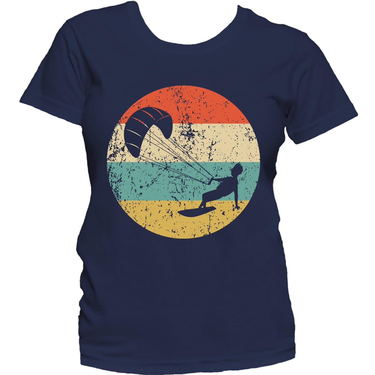 Kite Surfing Shirt - Vintage Retro Kite Surfer Women's T-Shirt