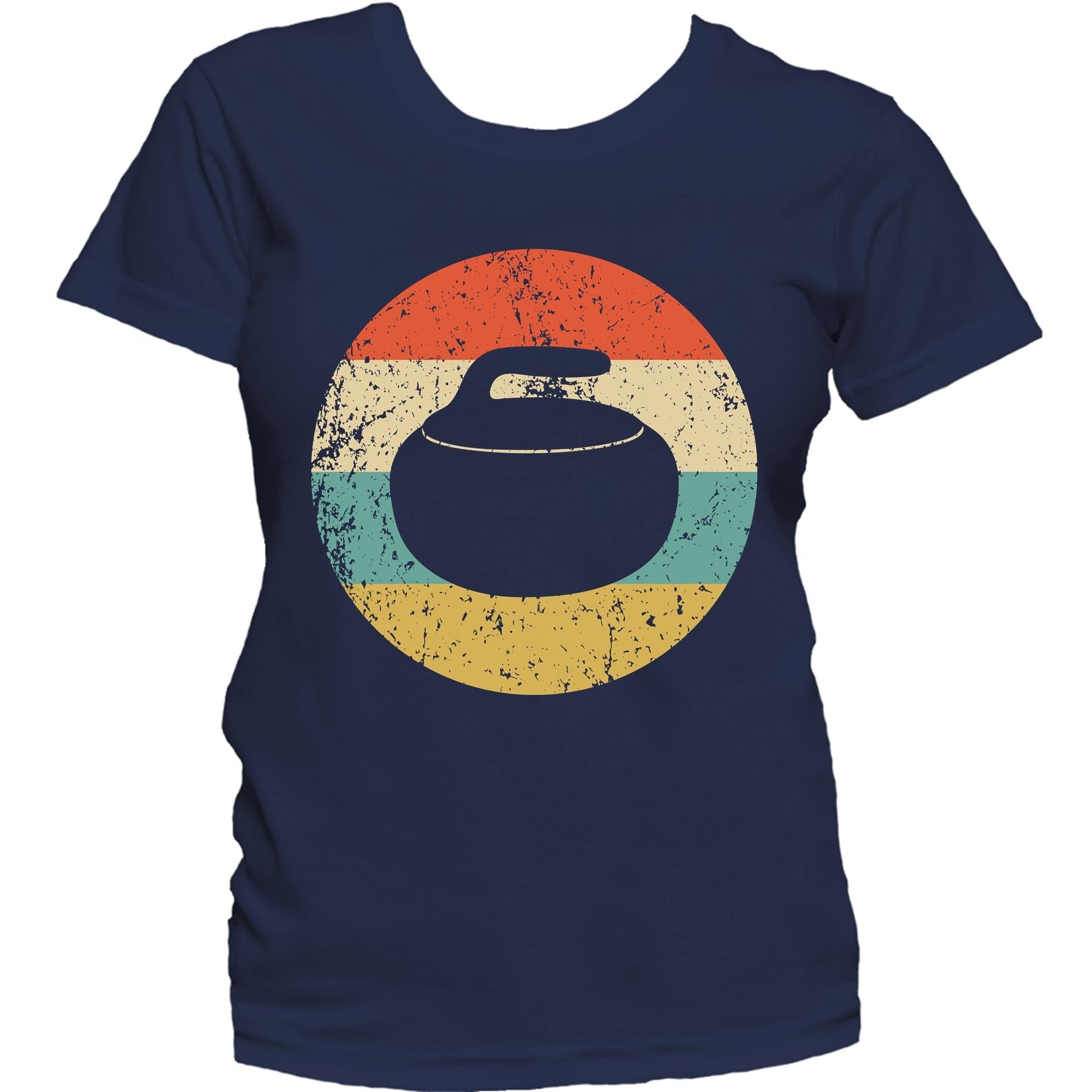 Curling Shirt - Vintage Retro Curling Stone Women's T-Shirt