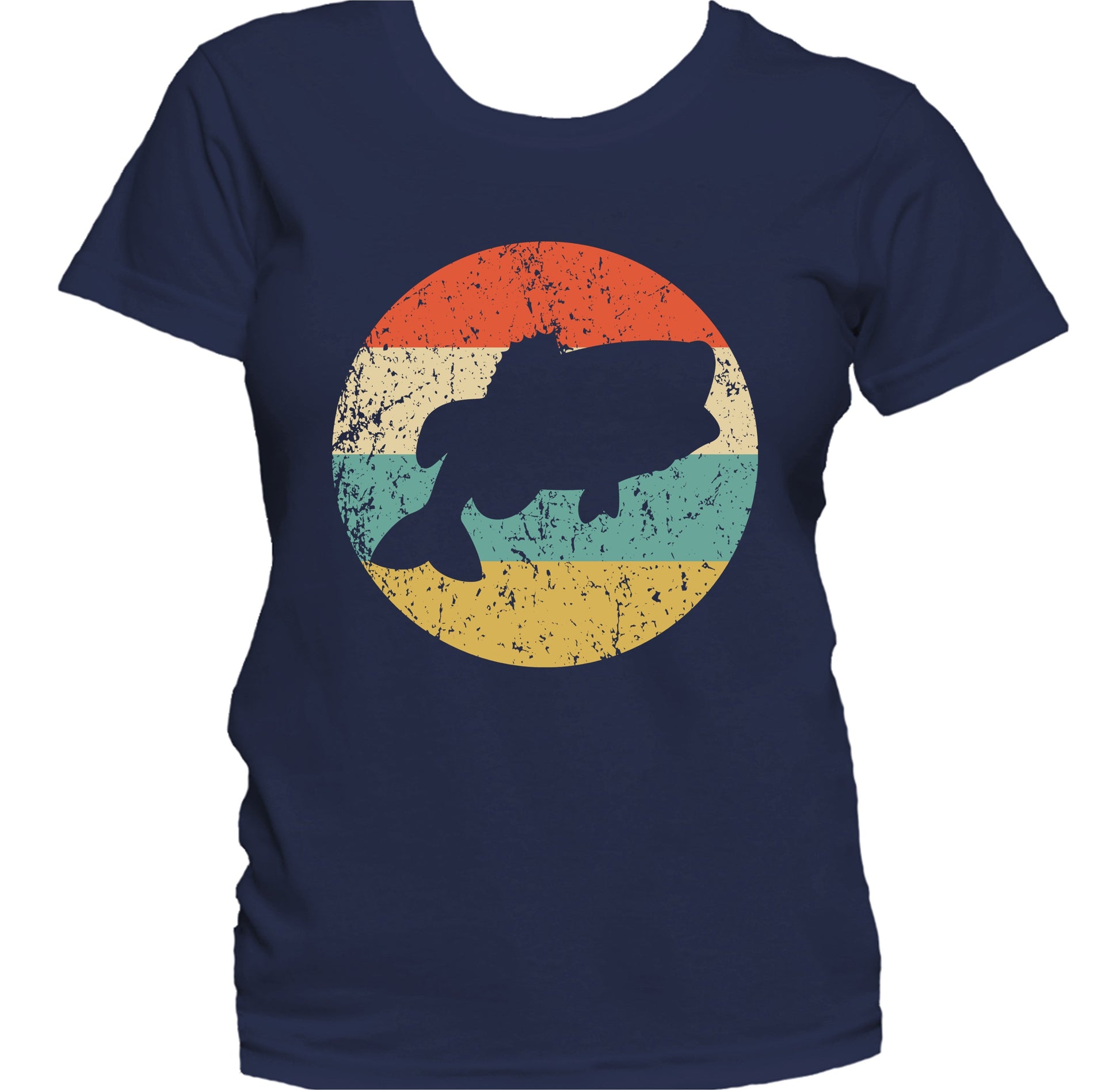 Bass Fish Retro Style Fishing Women's T-Shirt