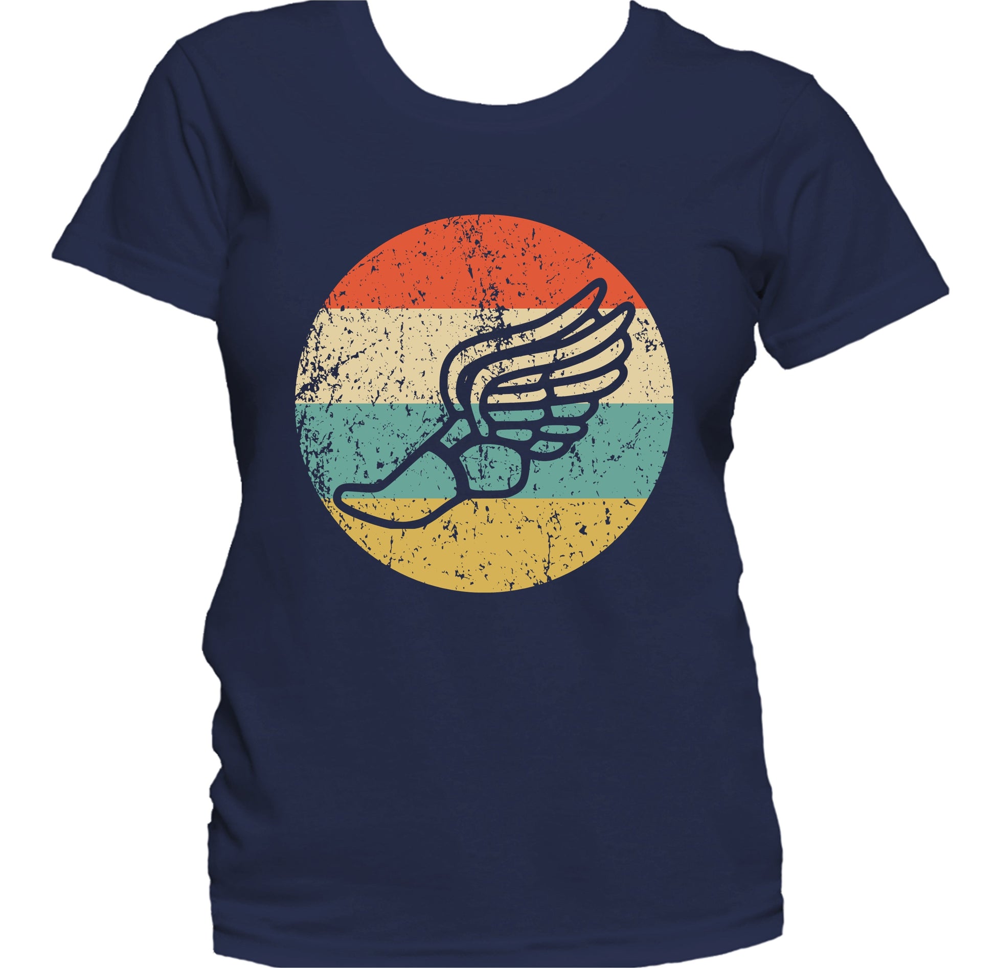Running Shoe With Wings Retro Style Track Women's T-Shirt
