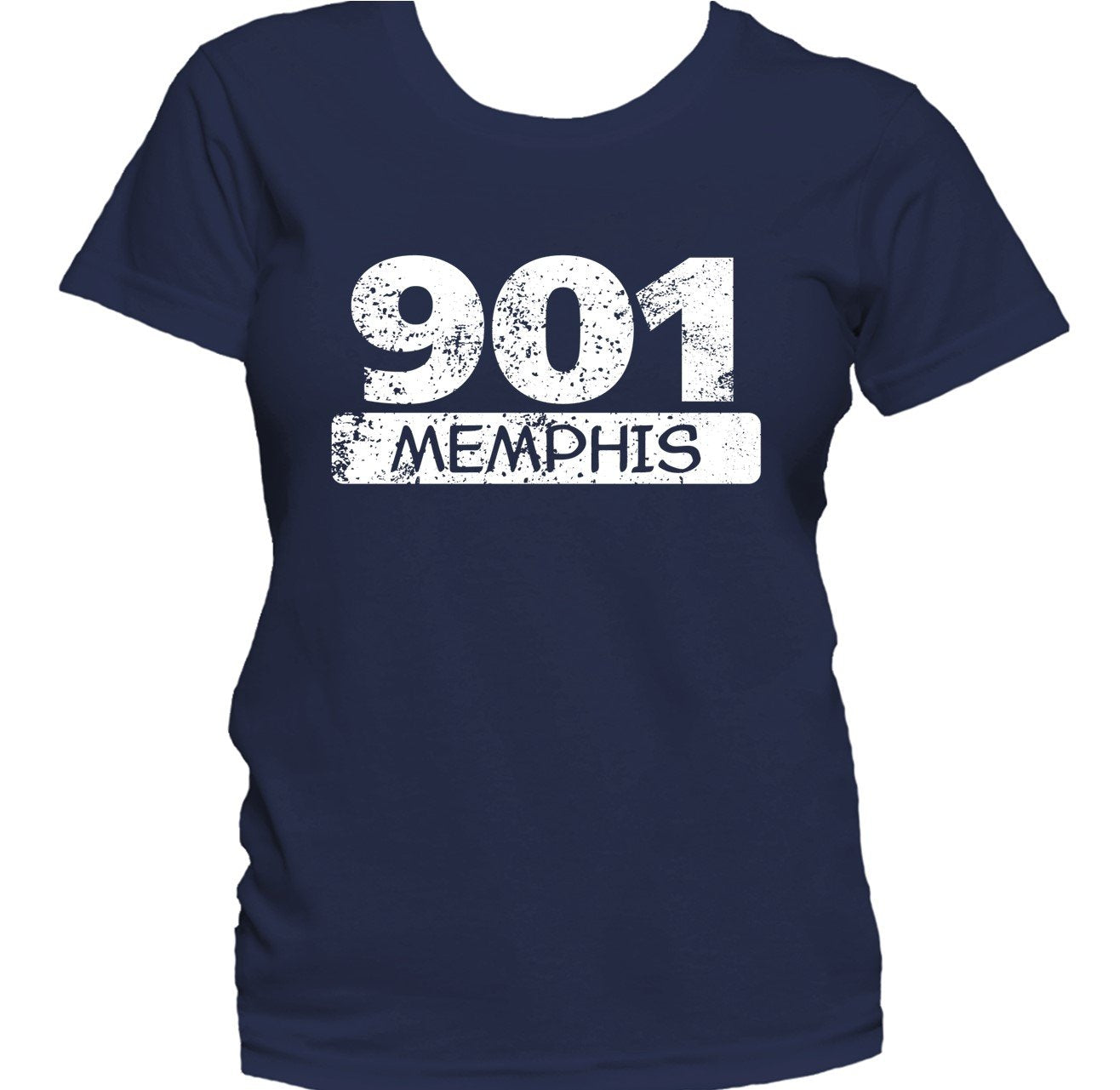 Retro Style 901 Memphis Tennessee Area Code Distressed Women's T-Shirt