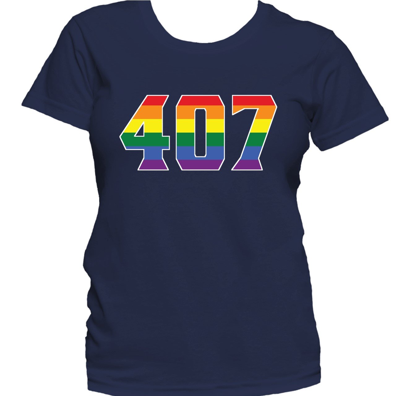 407 Area Code Orlando FL Gay Pride LGBT Rainbow Women's T-Shirt