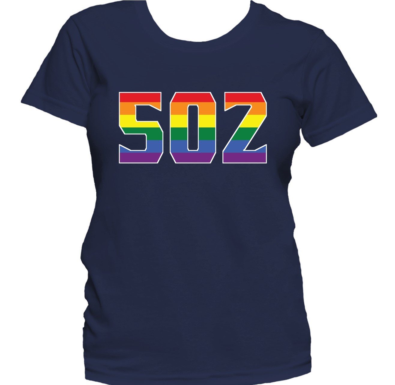 502 Area Code Louisville KY Gay Pride LGBT Rainbow Women's T-Shirt