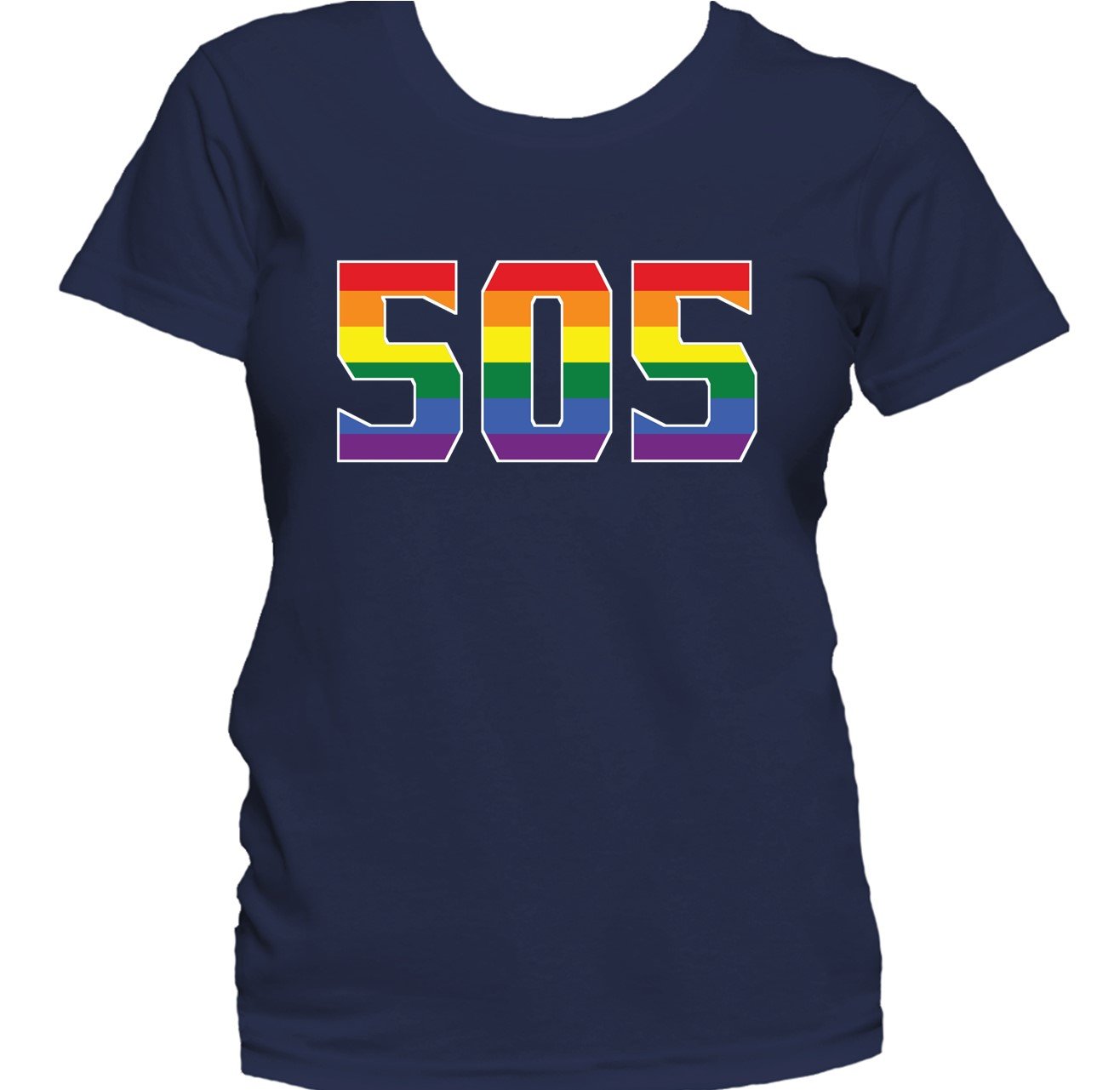 505 Area Code Albuquerque NM Gay Pride LGBT Rainbow Women's T-Shirt