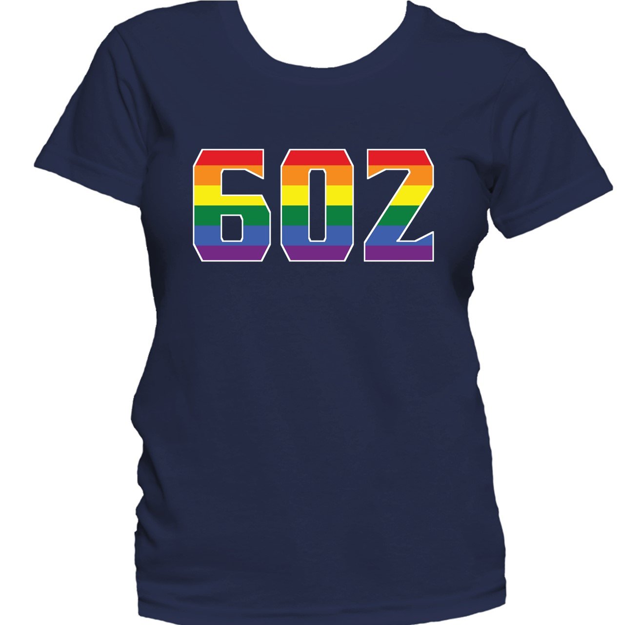 602 Area Code Phoenix AZ Gay Pride LGBT Rainbow Women's T-Shirt