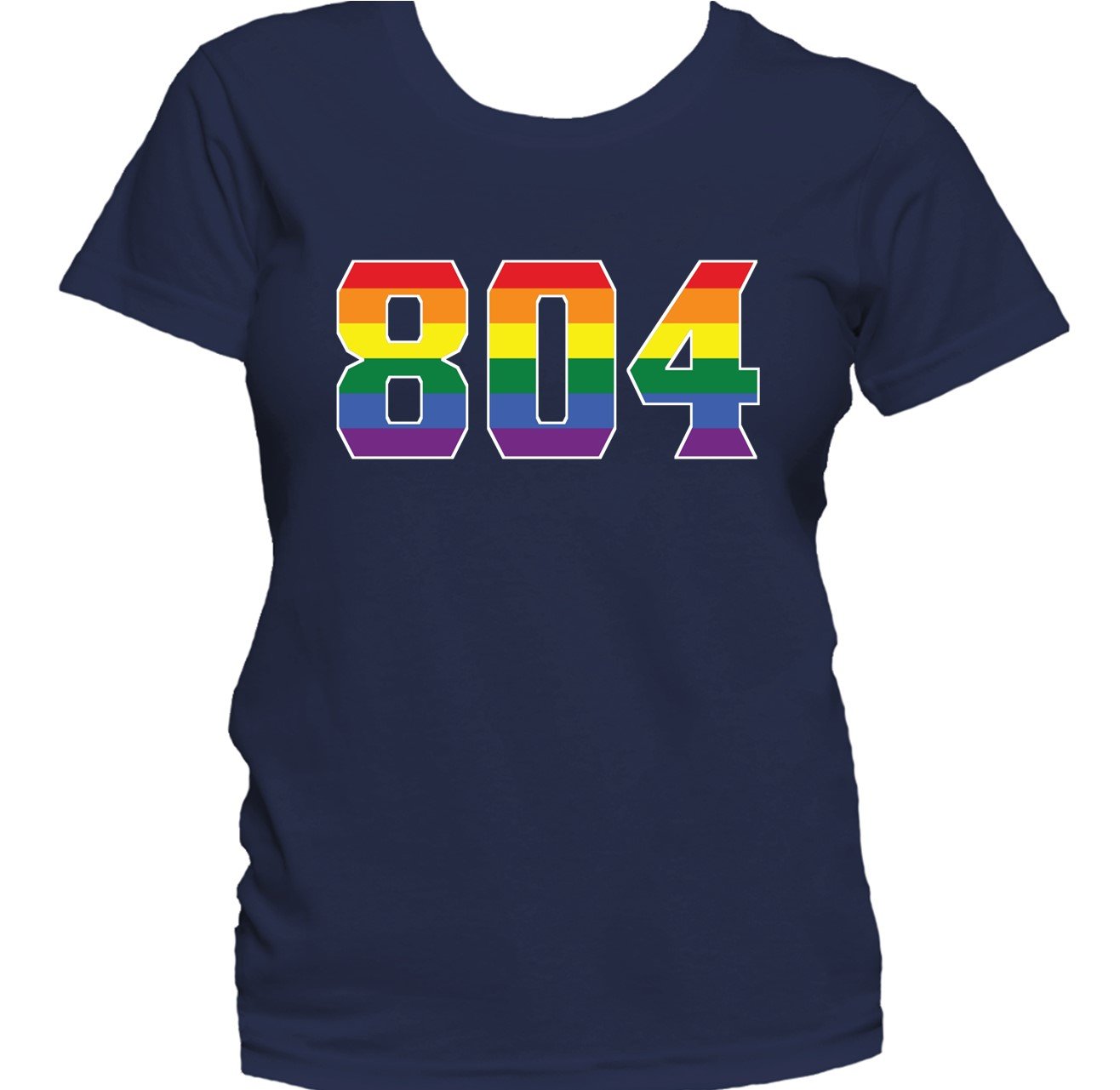 804 Area Code Richmond VA Gay Pride LGBT Rainbow Women's T-Shirt