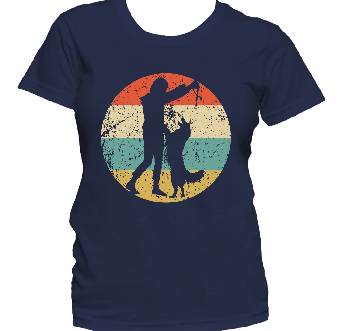 Dog Training Retro Animal Trainer Icon Women's T-Shirt