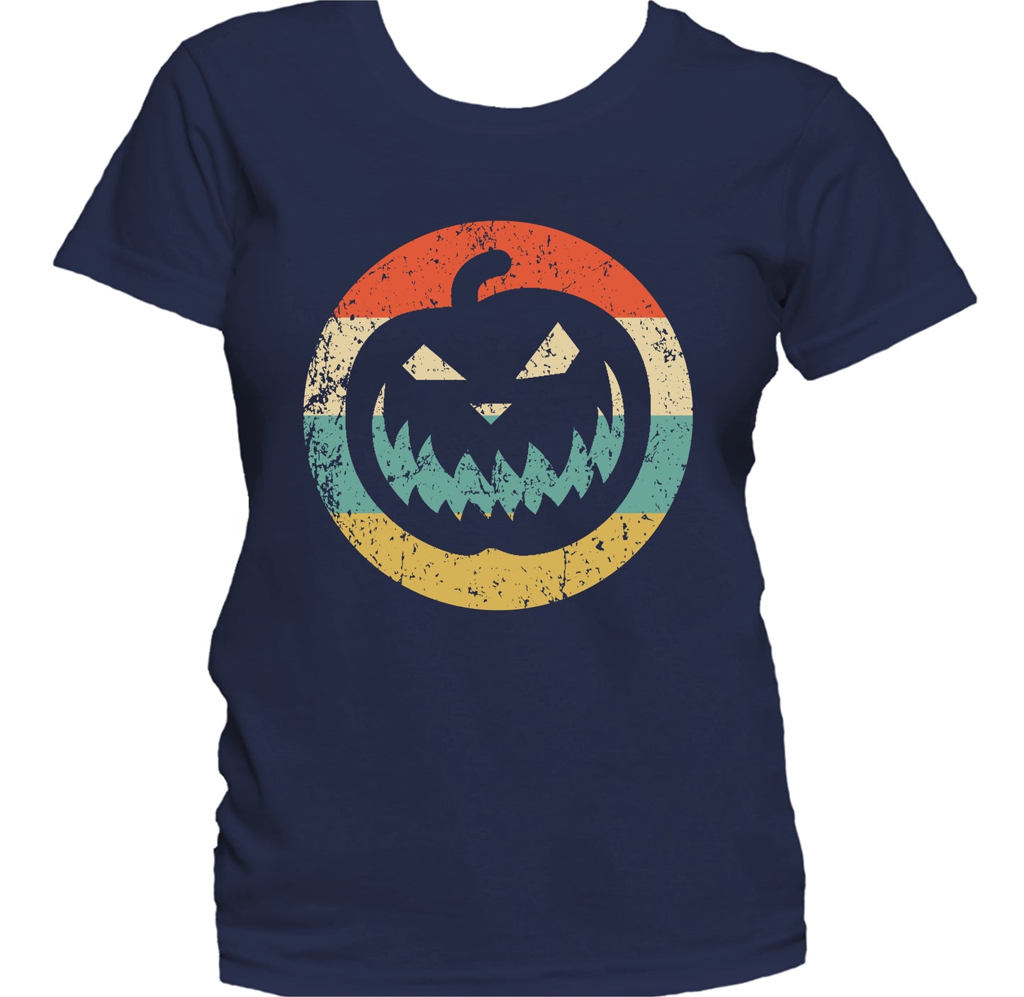 Halloween Retro Jack-O-Lantern Pumpkin Icon Women's T-Shirt