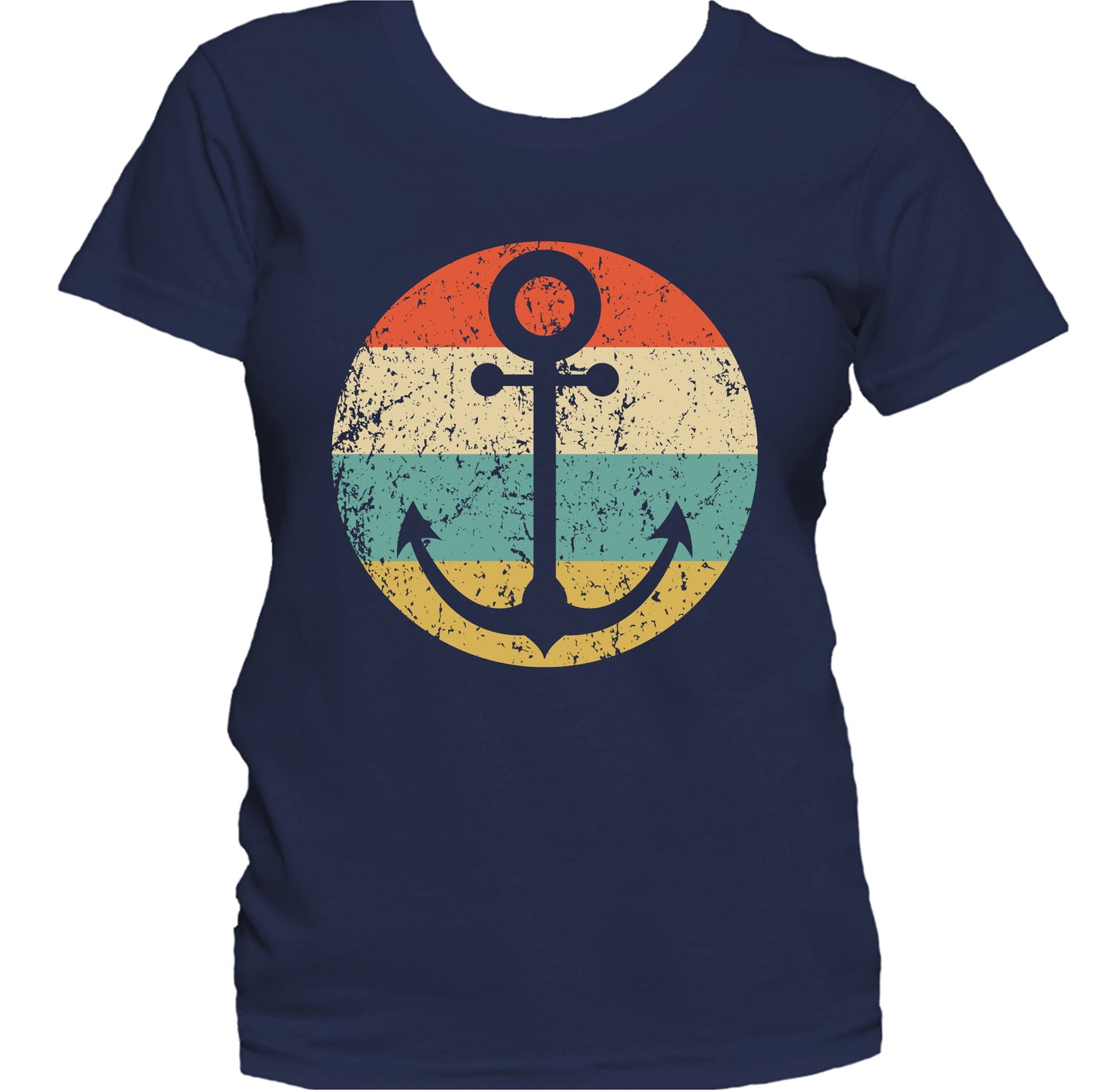 Nautical Sailing Retro Boat Anchor Icon Women's T-Shirt