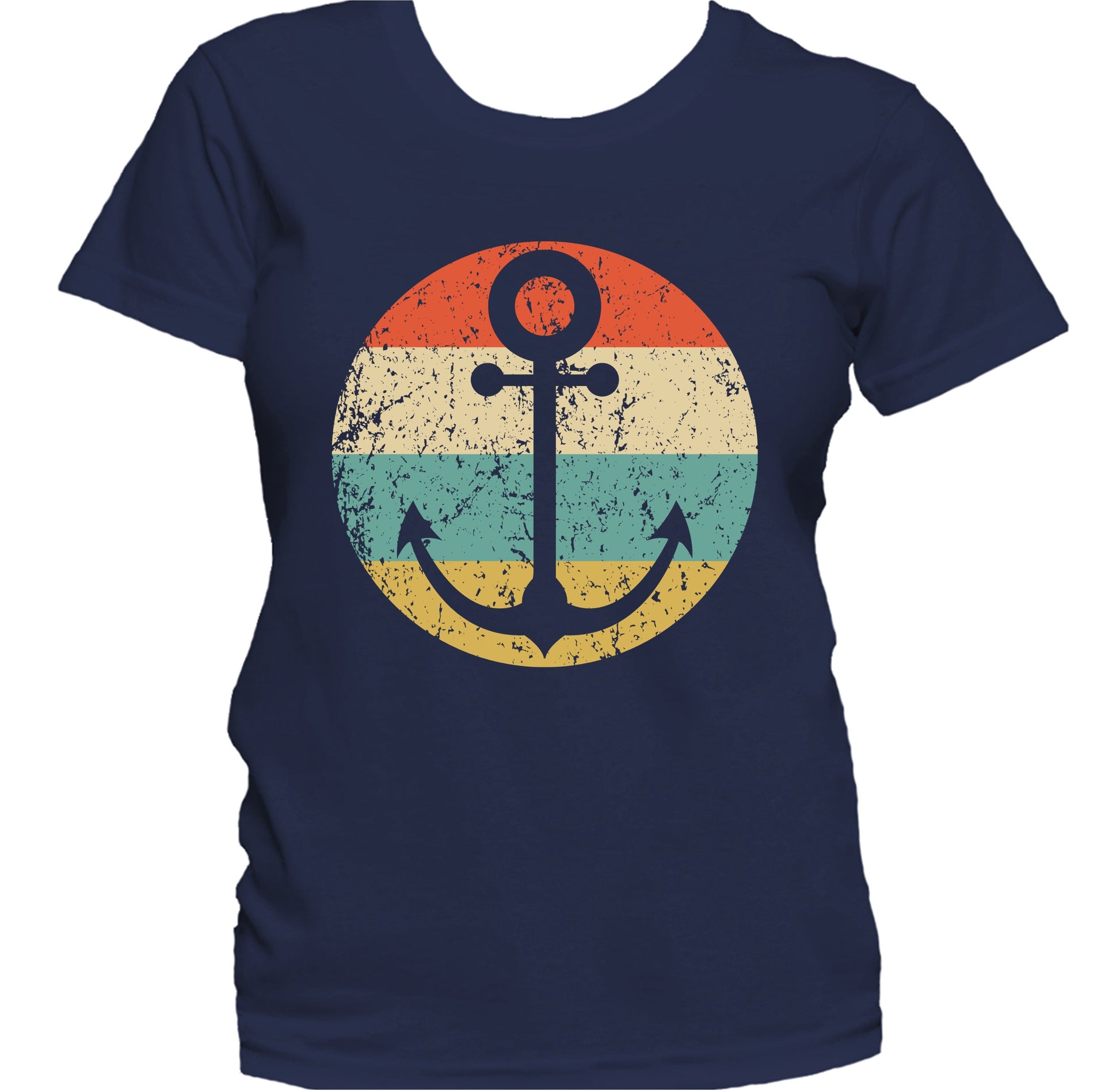 Nautical Sailing Retro Boat Anchor Icon Women's T-Shirt