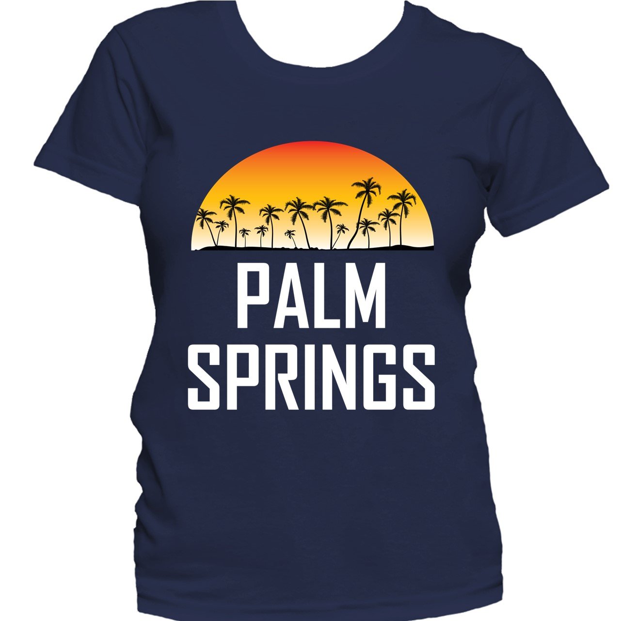 Palm Springs Sunset And Palm Trees Beach Vacation Women's T-Shirt