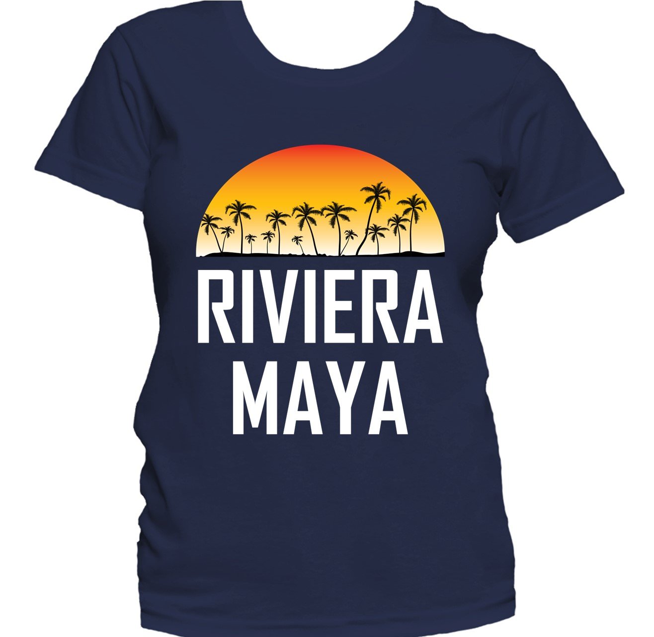 Riviera Maya Mexico Sunset Palm Trees Beach Vacation Shirt